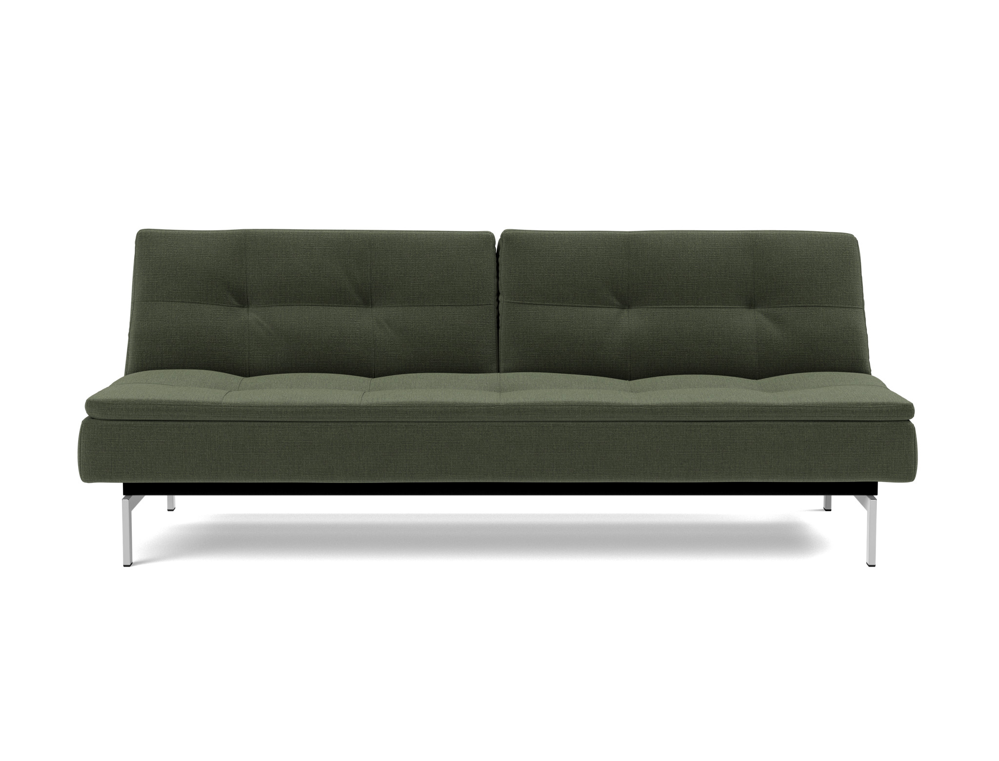 Schlafsofa Dublexo Chenille Esina 413-Olive-Green Beine Chrom