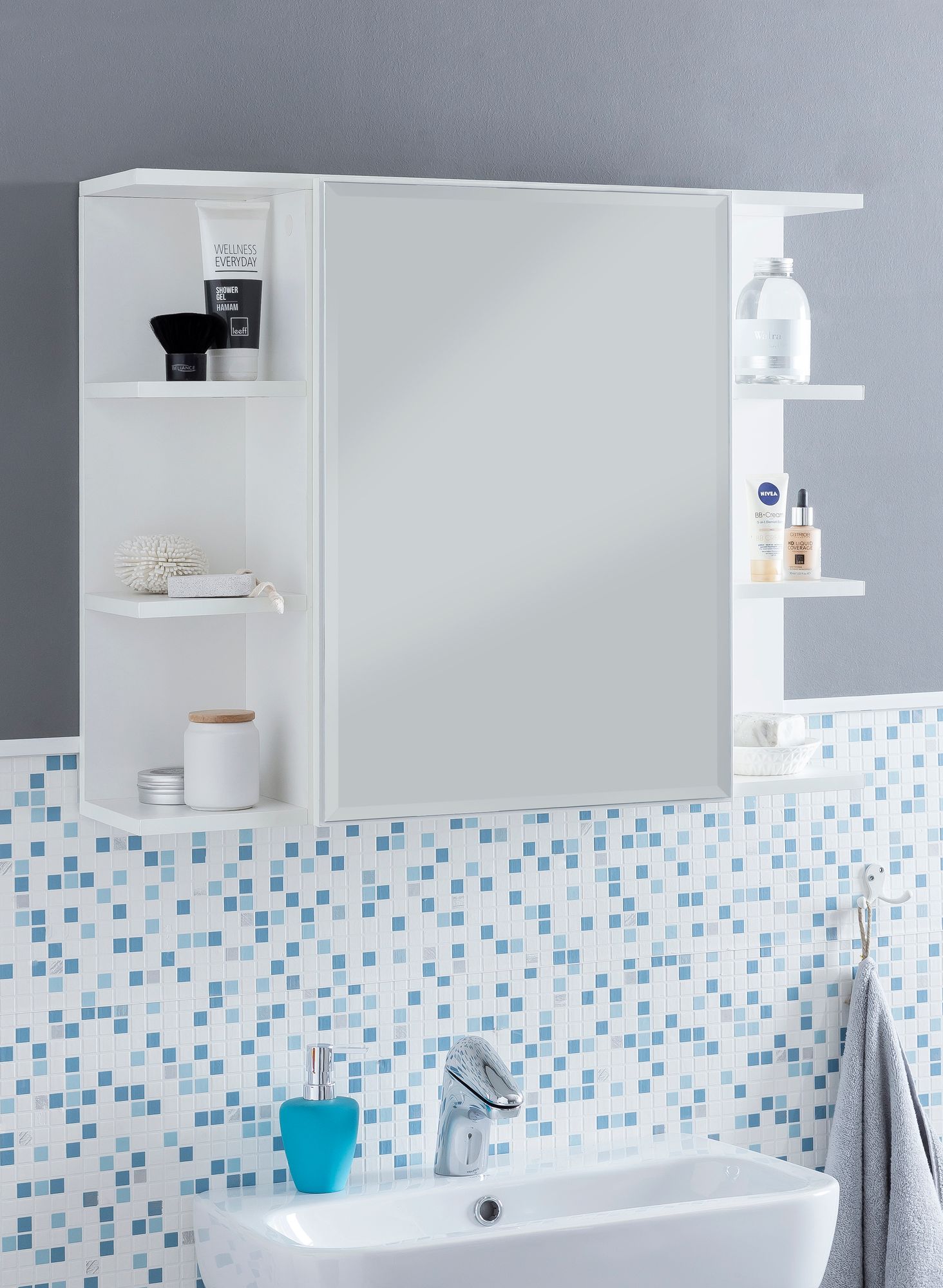 Spiegelschrank Hostrup Weiß 80 × 20 × 64,5 cm