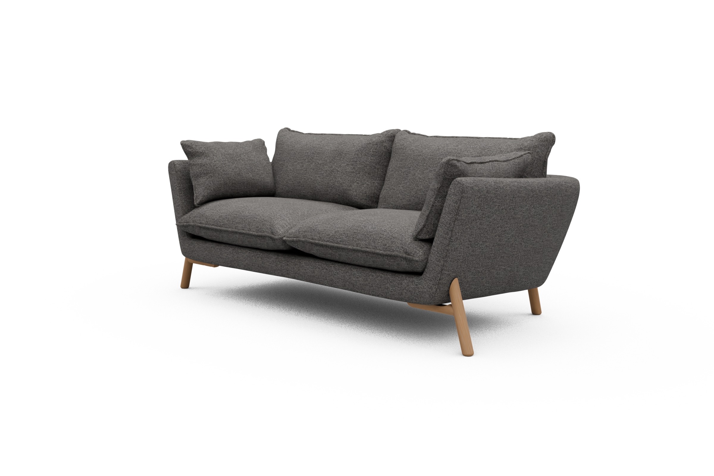 Sofa Emil PREMIUM 2-Sitzer Beinfarbe Eiche Natur Carreno-Salt-and-Pepper