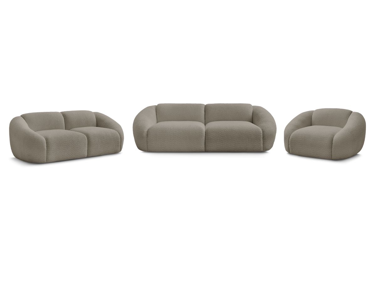 Bobochic Tina Sofa 6-Sitzer Bouclé-Stoff Taupe