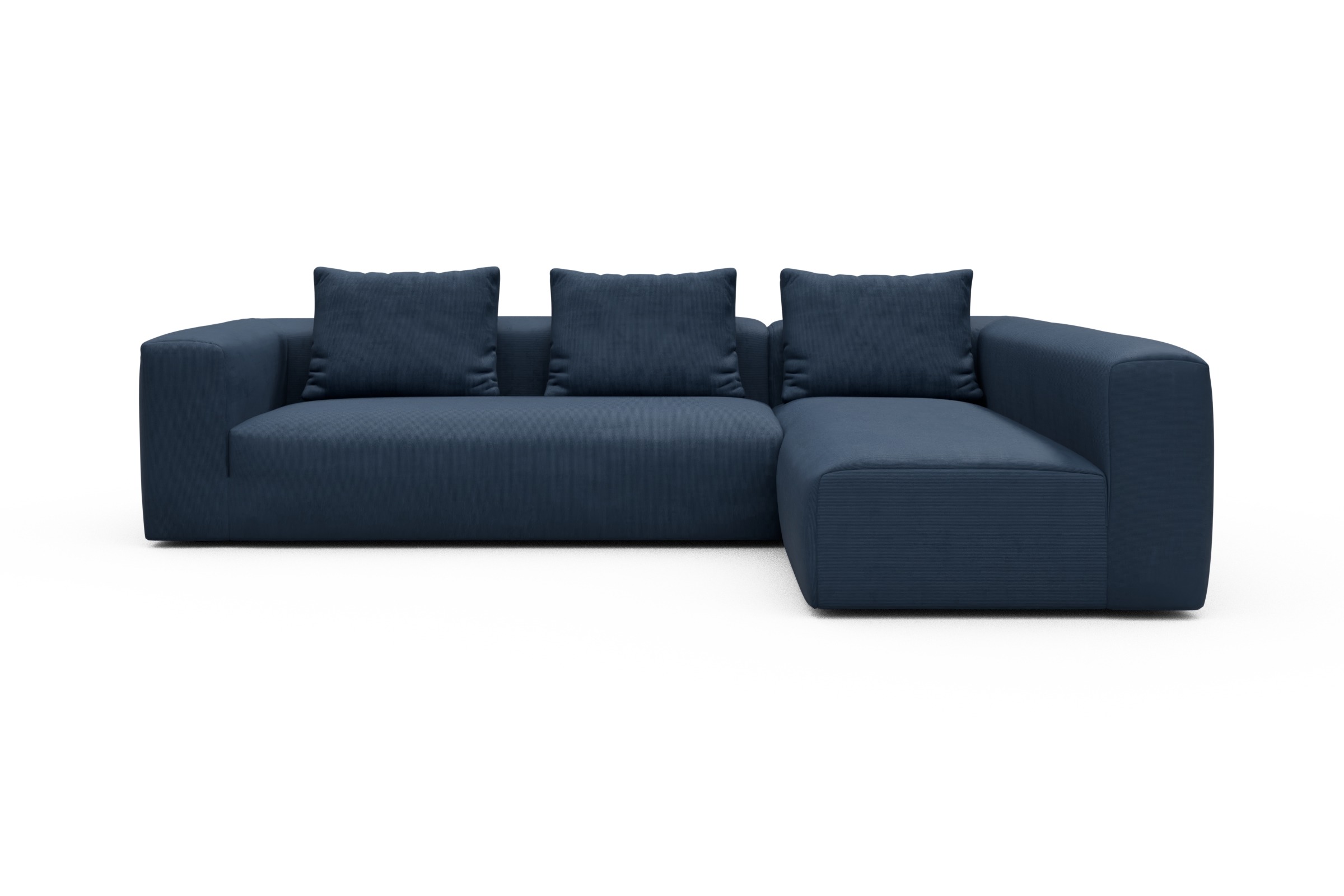 Skandi Home Ecksofa Fred 2x 2,5-Sitzer rechts offen Cordufine-Royal-Blue moebelfaktor