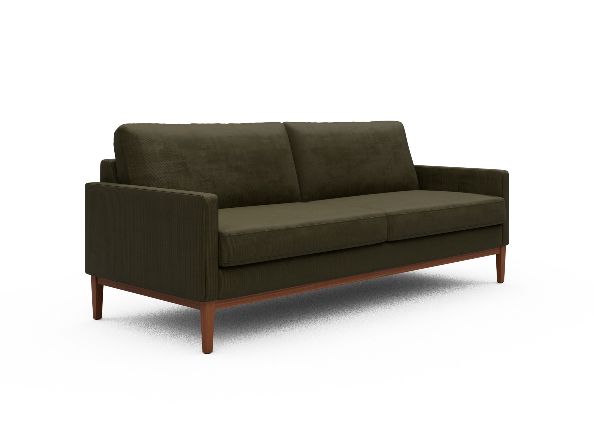 Skandi Home Sofa Bodo 3-Sitzer Cordufine-Pine-Green moebelfaktor