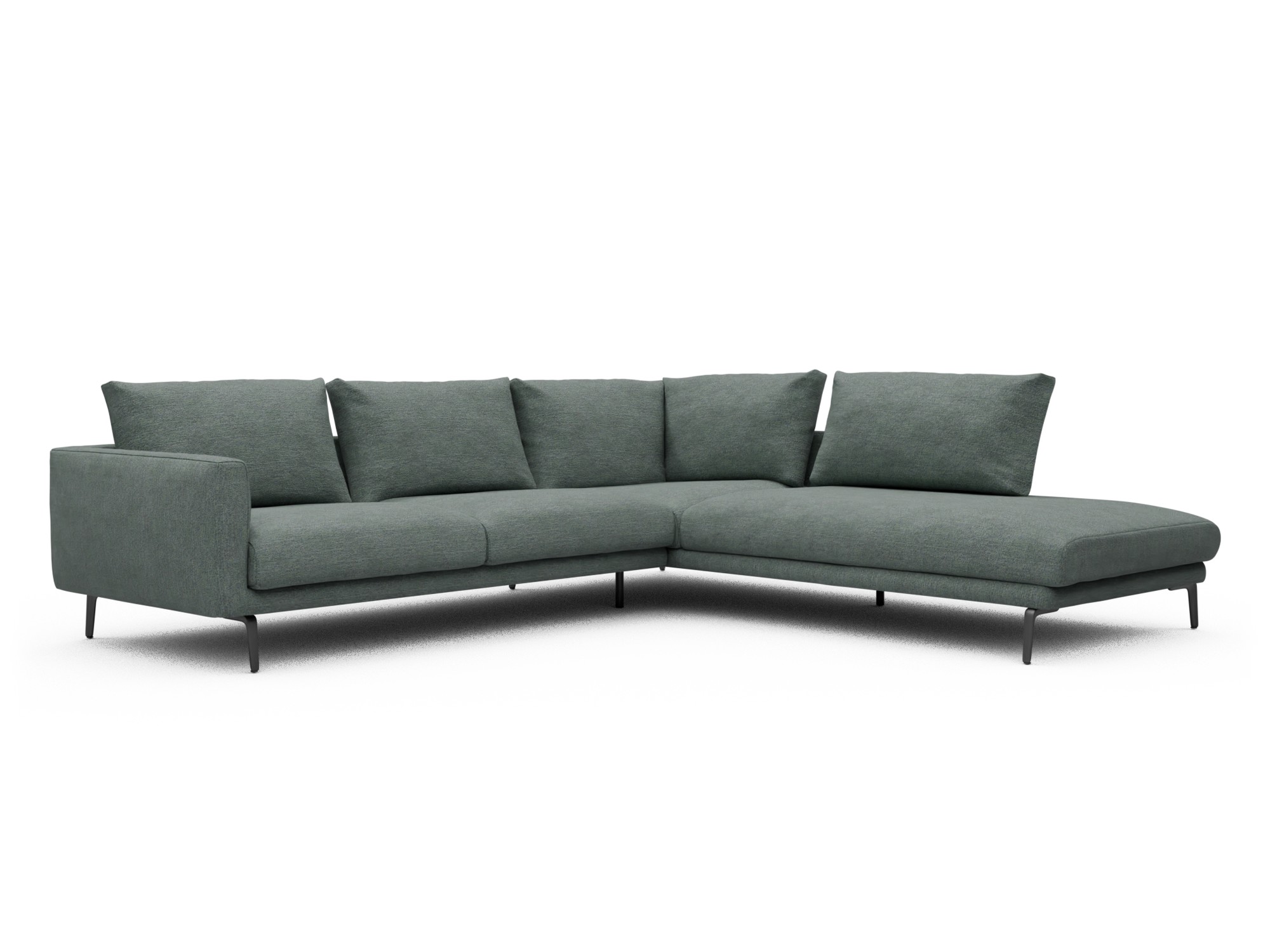 Skandi Home Ecksofa Karl Relax-Ecke rechts mit 2,5-Sitzer Carreno-Ice-Blue moebelfaktor