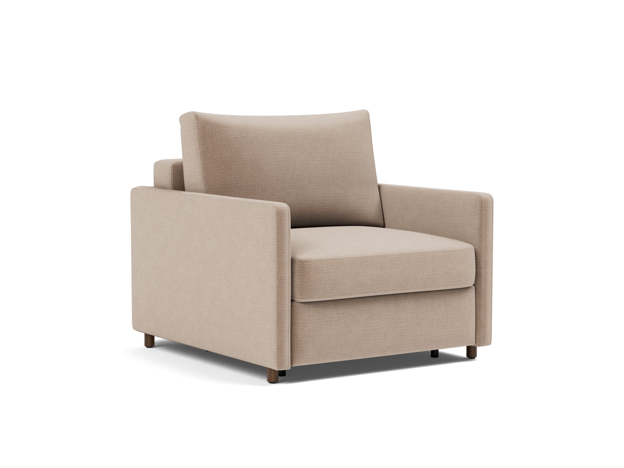 Schlafsessel Neah mit Slim-Armlehnen Chenille Esina 417-Mocha