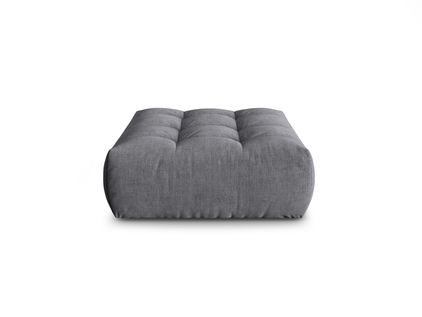 Micadoni Hocker Bloom 1-Sitzer Strukturierter Stoff Grau