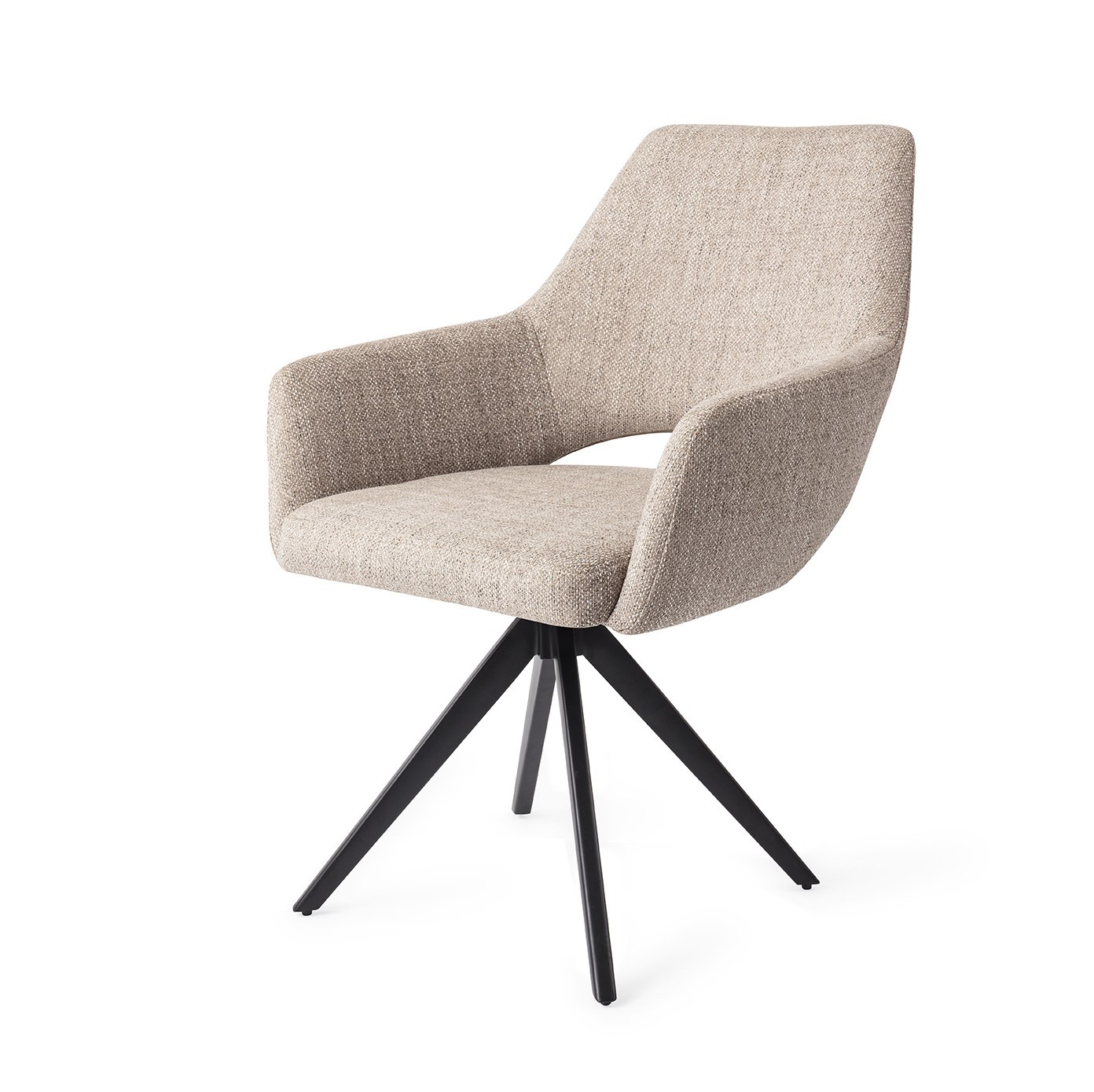 Jesper Home Esszimmerstuhl Yanai Biscuit-Beach Turn Schwarz