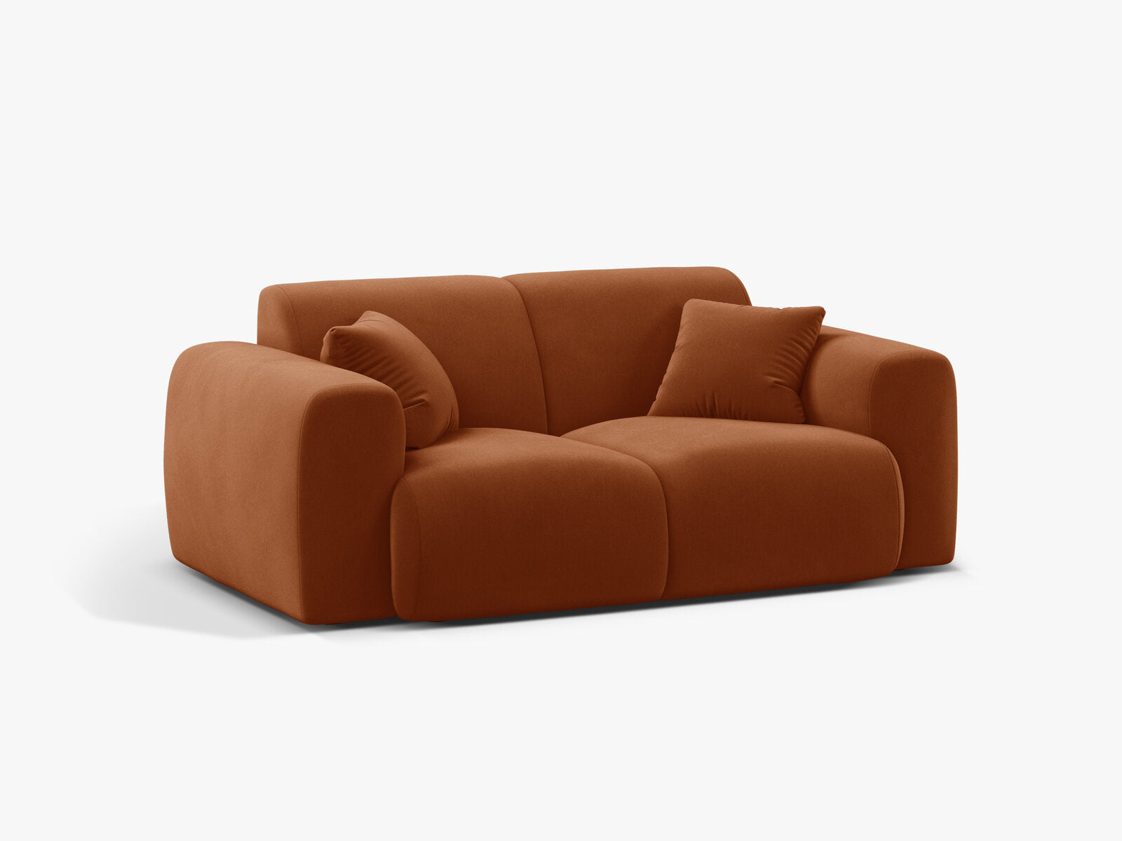 Micadoni Sofa Molino 2-Sitzer Samt Casino Terrakotta