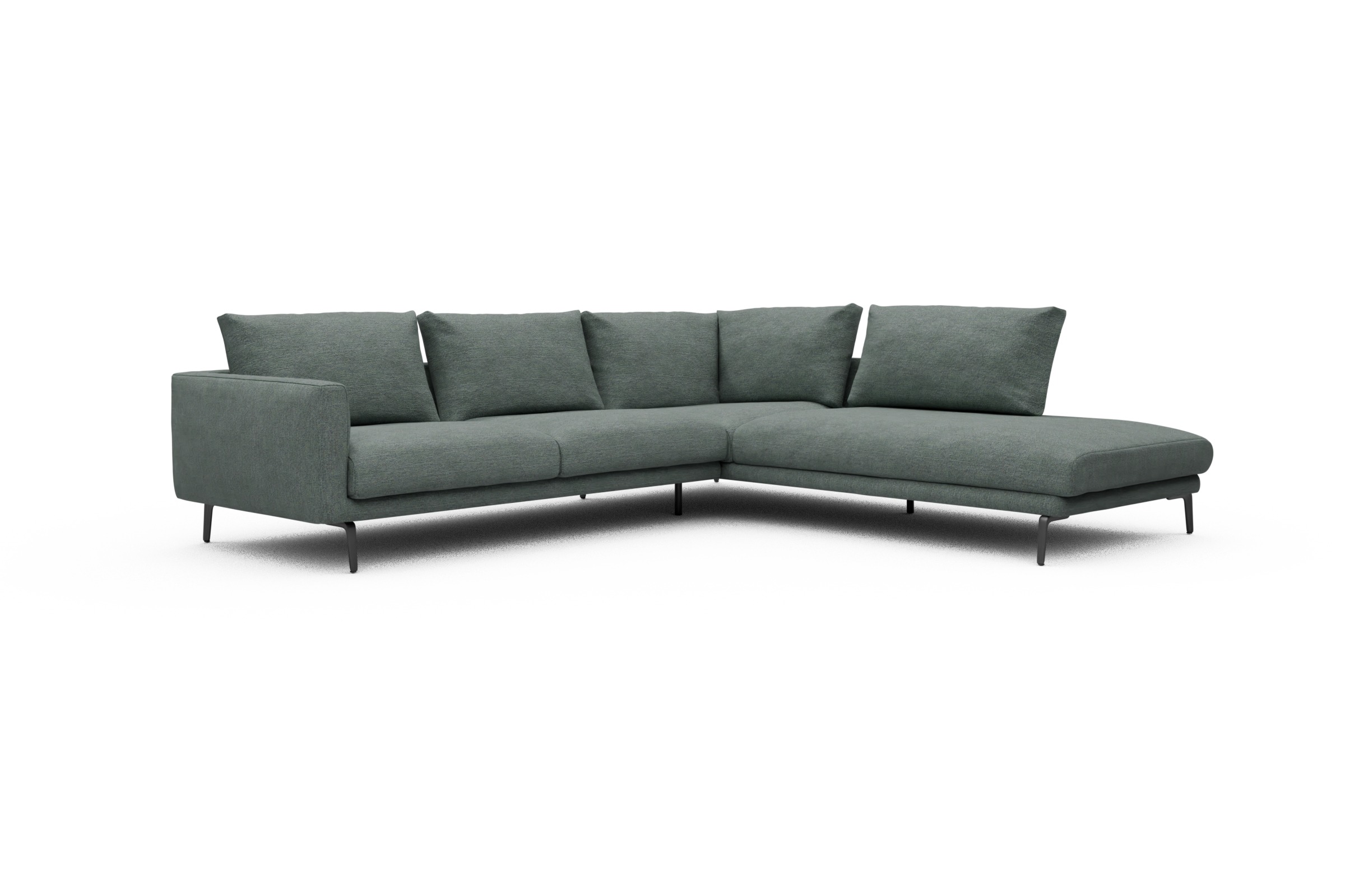 Ecksofa Karl Relax-Ecke rechts mit 2,5-Sitzer Carreno-Ice-Blue