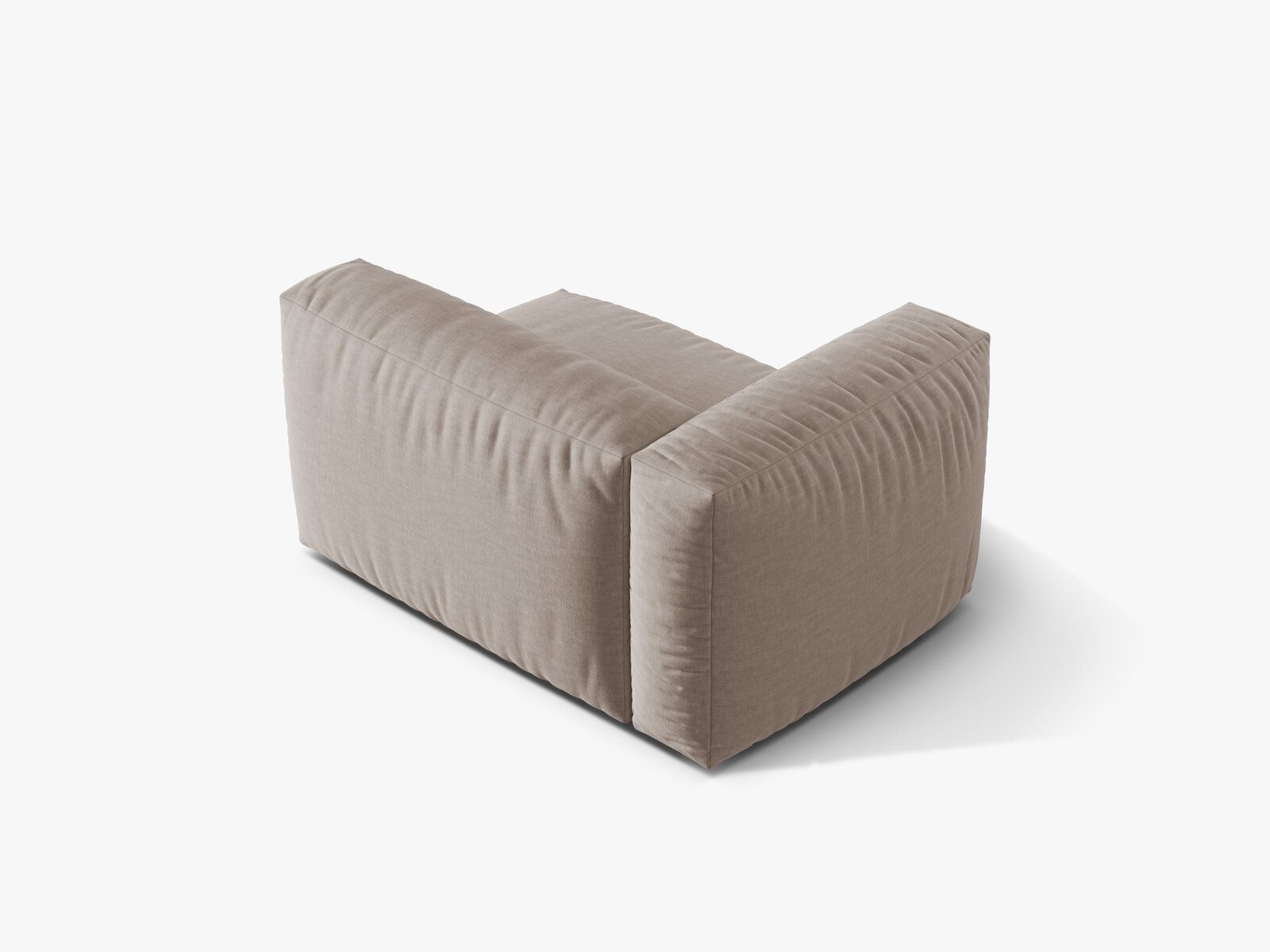 Micadoni Eckmodul Martina 1-Sitzer Links Strukturierter Stoff Boston Dunkelbeige