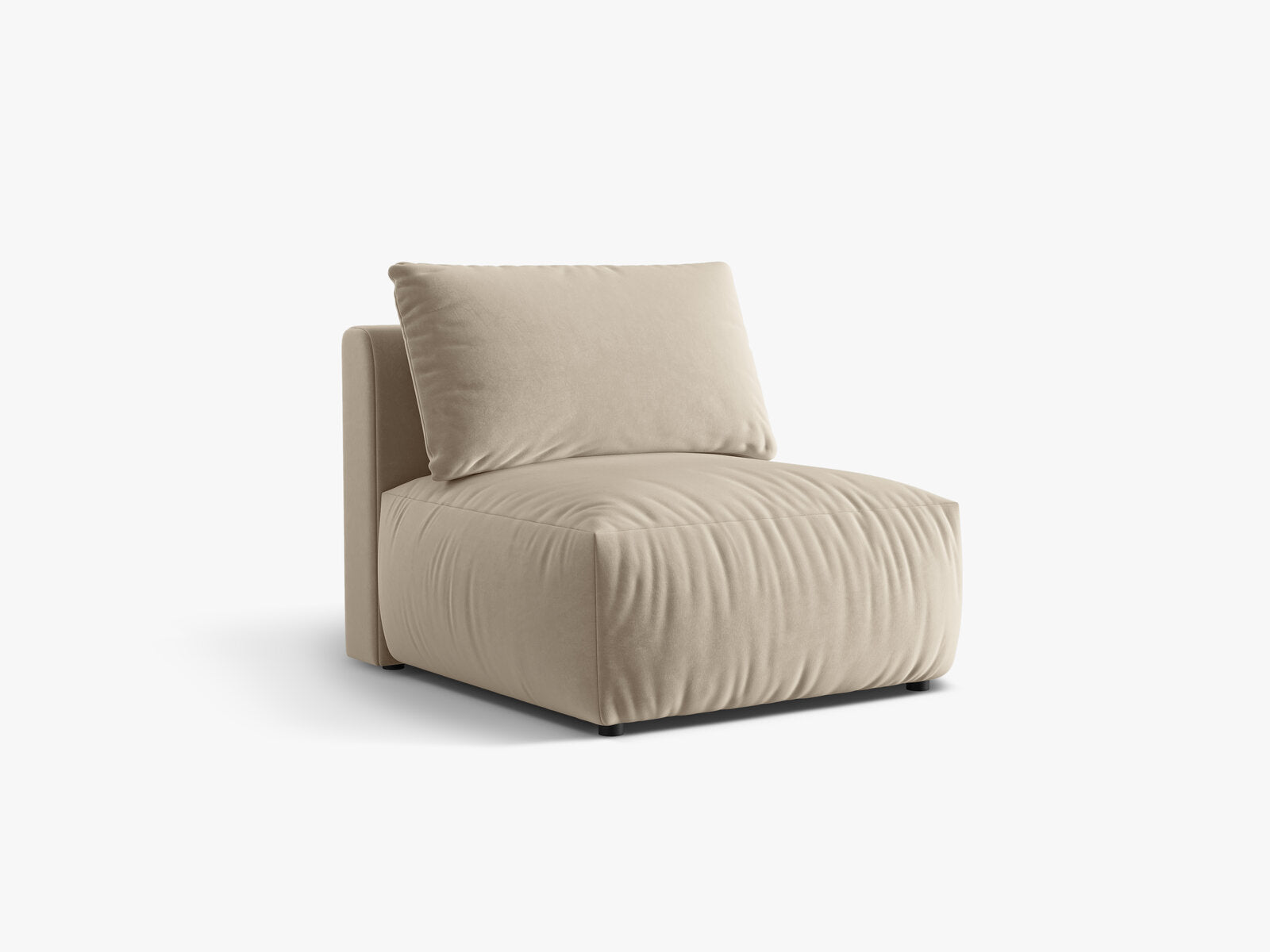 Micadoni Modul Chris 1-Sitzer Samt Ecru