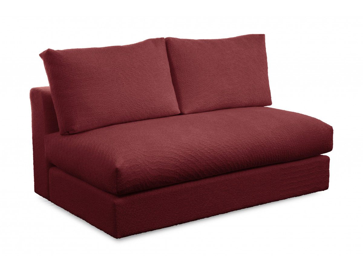 Bobochic Paris Sofamodul 2-Sitzer Bouclé-Stoff Rot