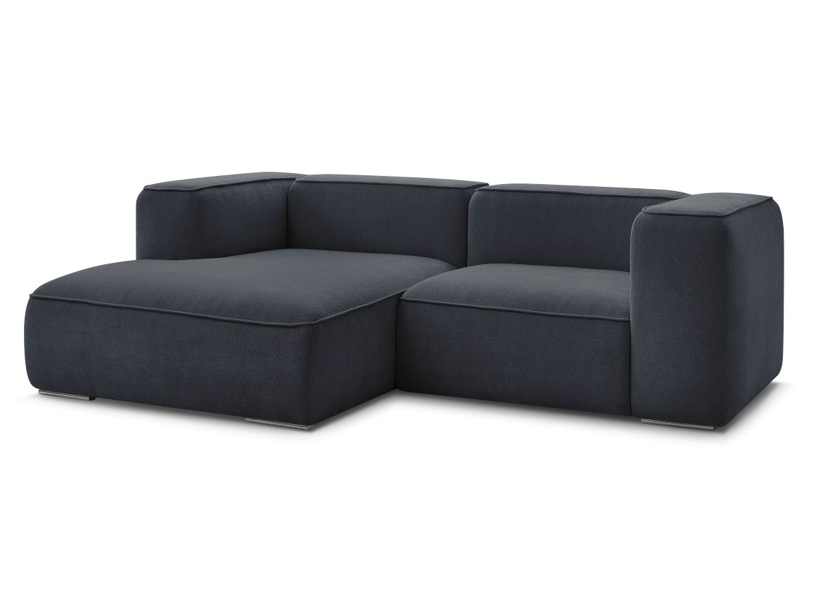 Bobochic Zephyr Ecksofa 260 × 165 cm Strukturstoff Dunkelblau Ecke links
