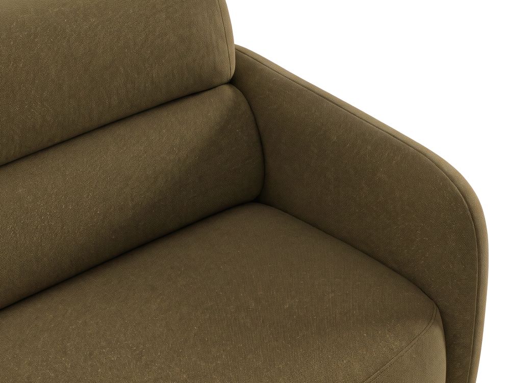 Cosmopolitan Design Sofa Malmo 4-Sitzer Strukturierter Stoff Scott Olive