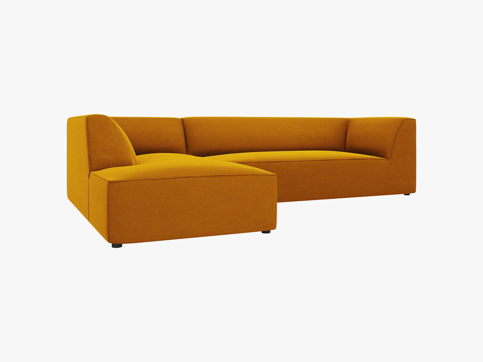 Micadoni 4-Sitzer Modular Sofa Ruby Links Samt Salvador Gelb