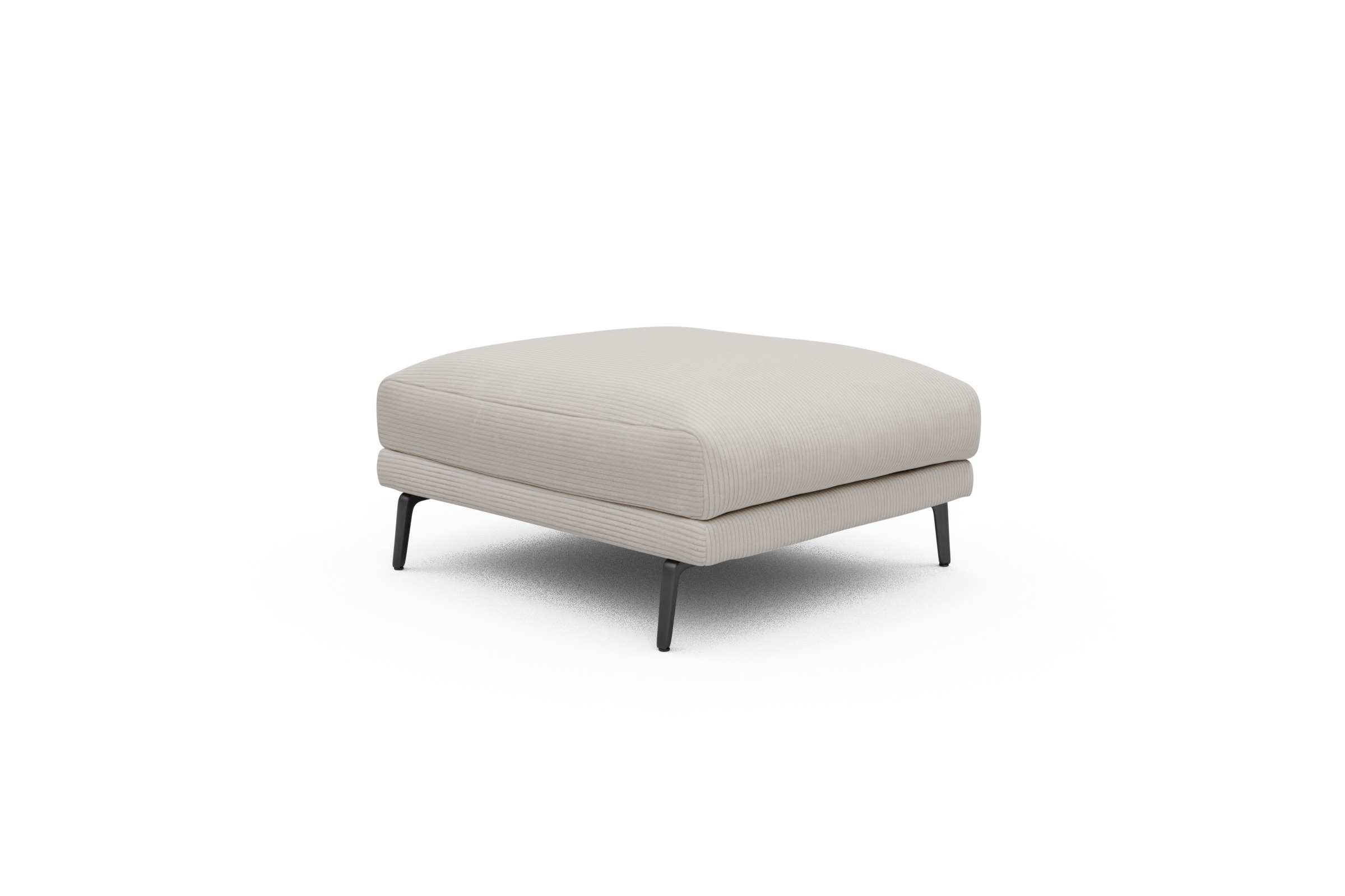 Sitzhocker Karl Corduroy-Ivory