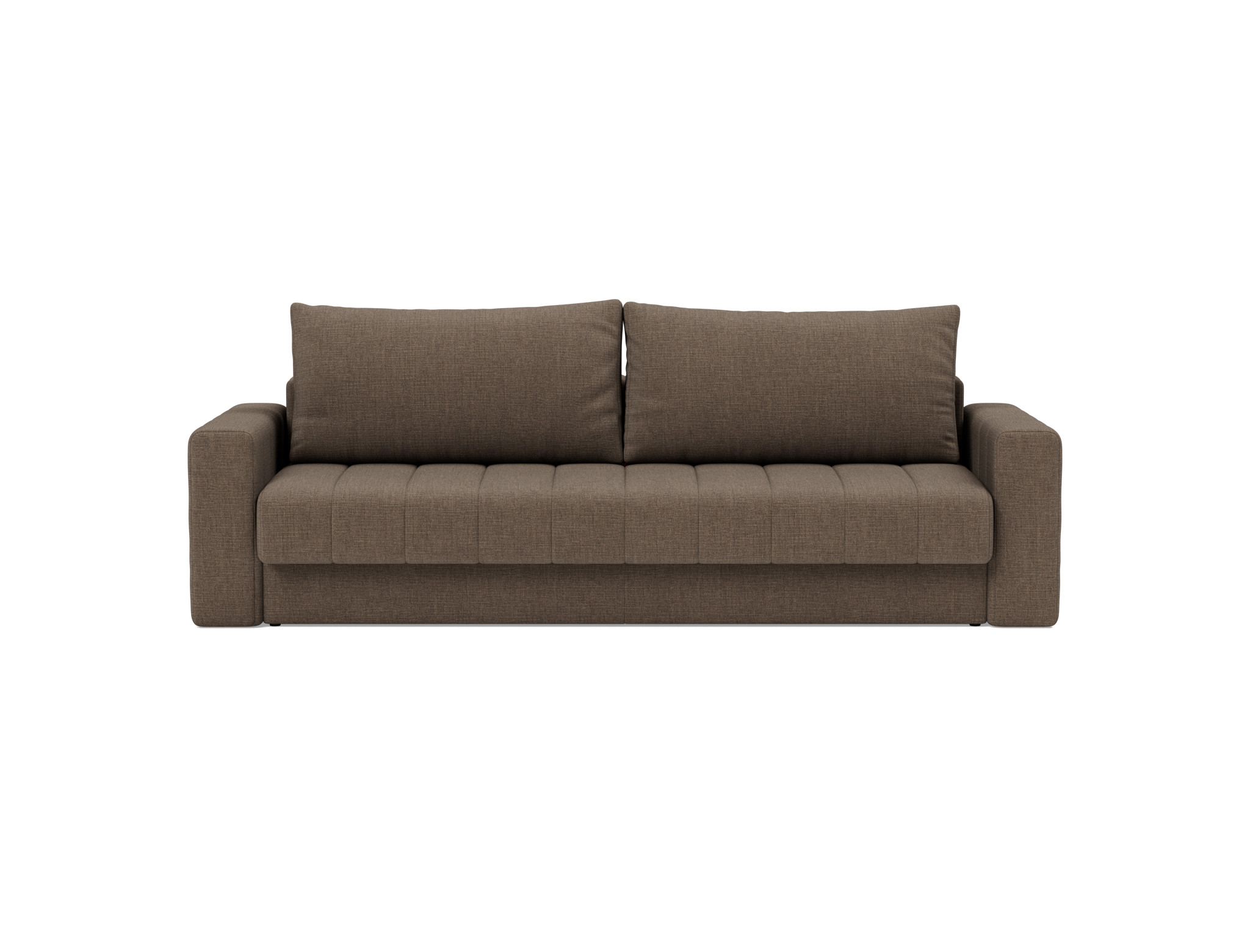 Schlafsofa Akello mit Armlehnen Chenille Esina 411-Cedar-Brown