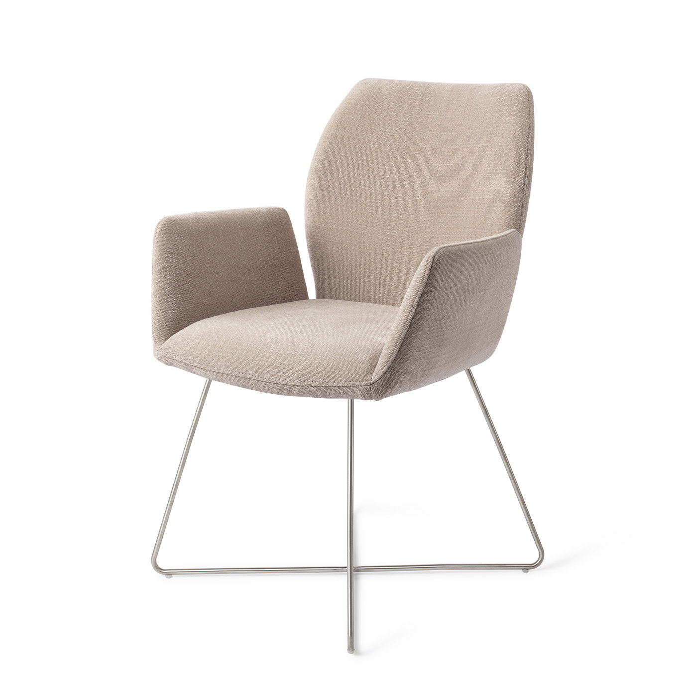 Jesper Home Esszimmerstuhl Misaki Sand Strand Cross Stahl