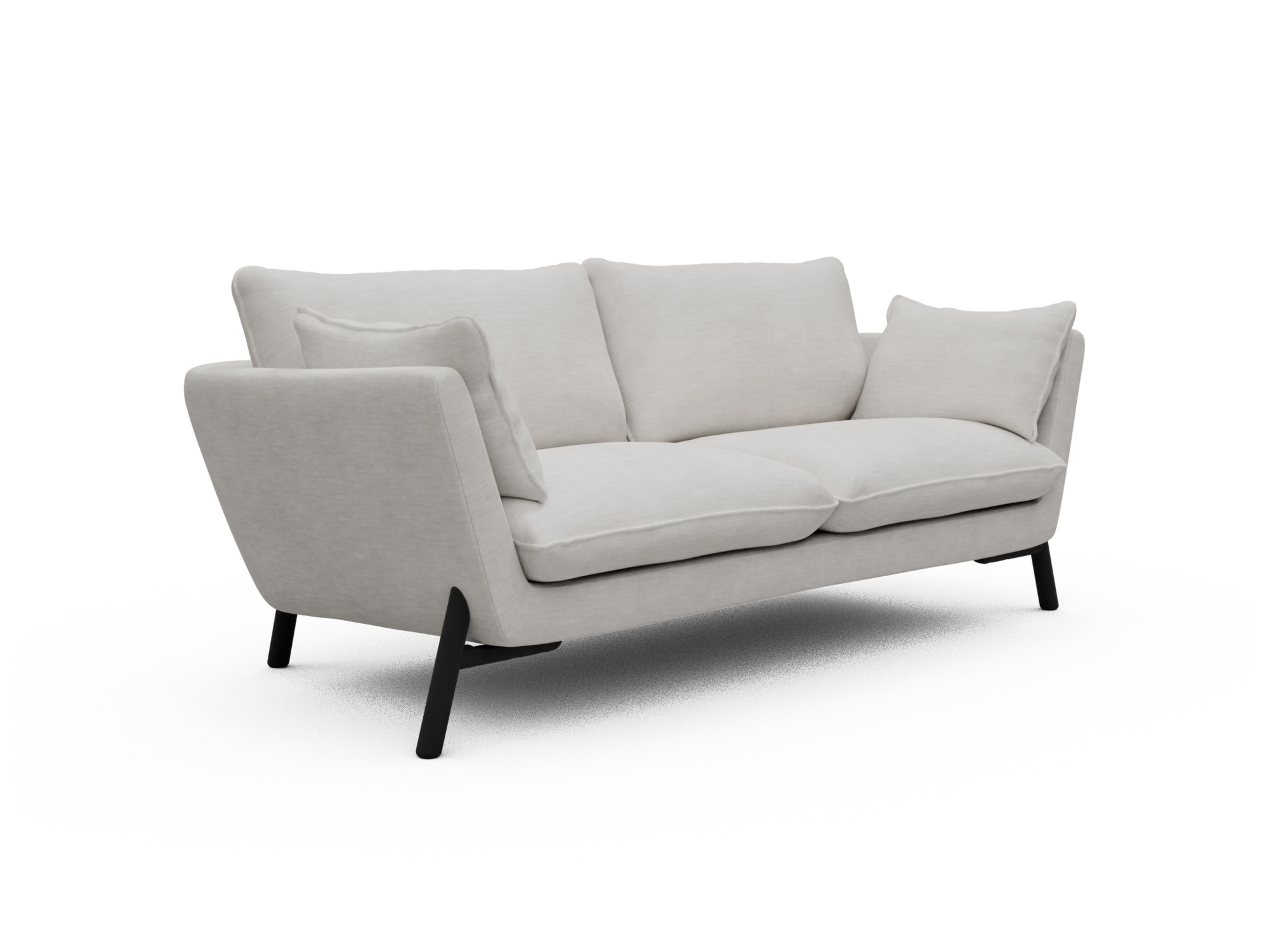 Skandi Home Sofa Emil 2-Sitzer Beinfarbe Eiche Schwarz Vivus-Dusty-Off-White moebelfaktor