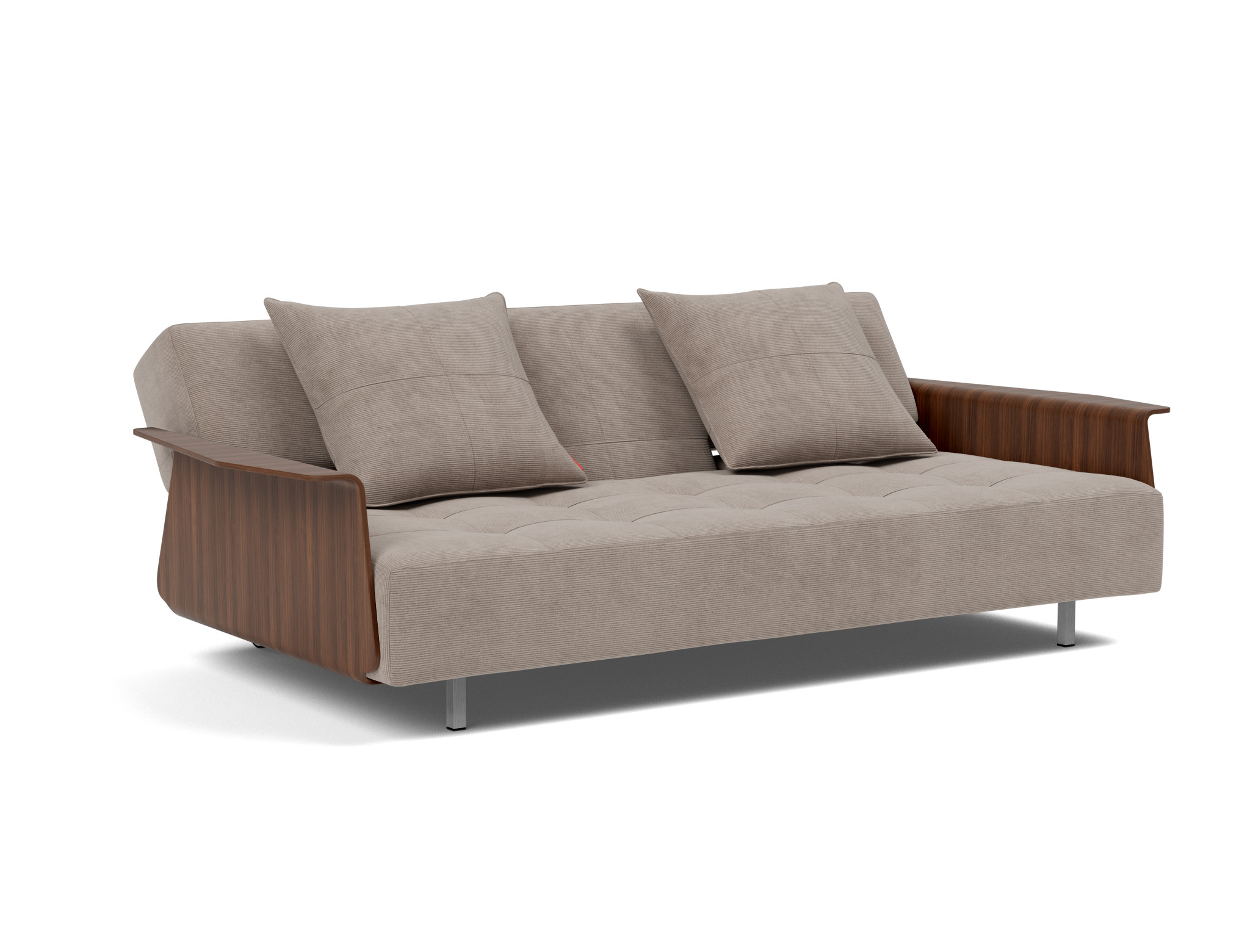 Schlafsofa Long Horn D.E.L. mit Armlehnen Kord Cordufine 318-Beige