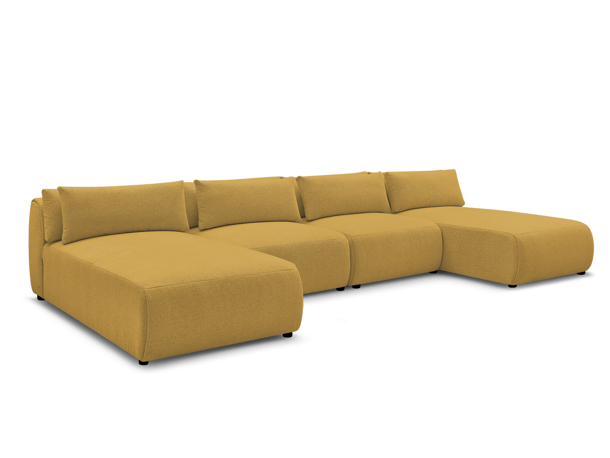 Bobochic Jana Wohnlandschaft Melange-Stoff Gelb