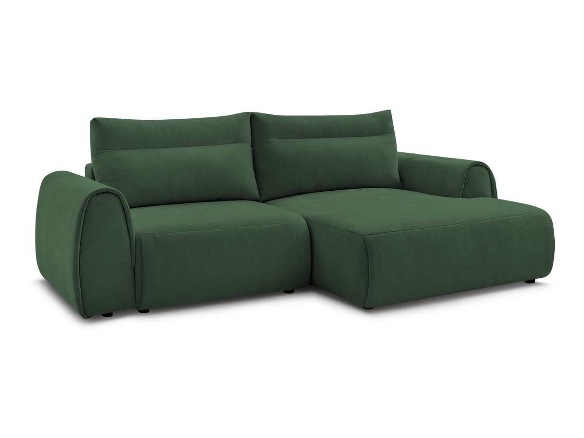 Bobochic Aden Ecksofa 246 × 152 cm Stoff Grün Ecke rechts