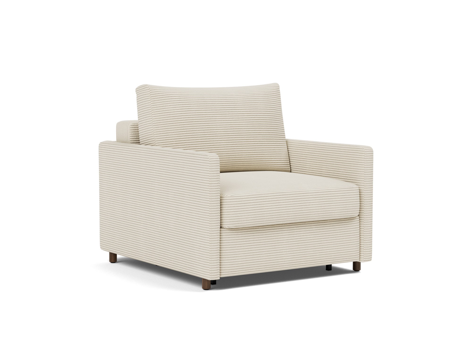 Schlafsessel Neah mit Slim-Armlehnen Kord Corduroy 594-Ivory
