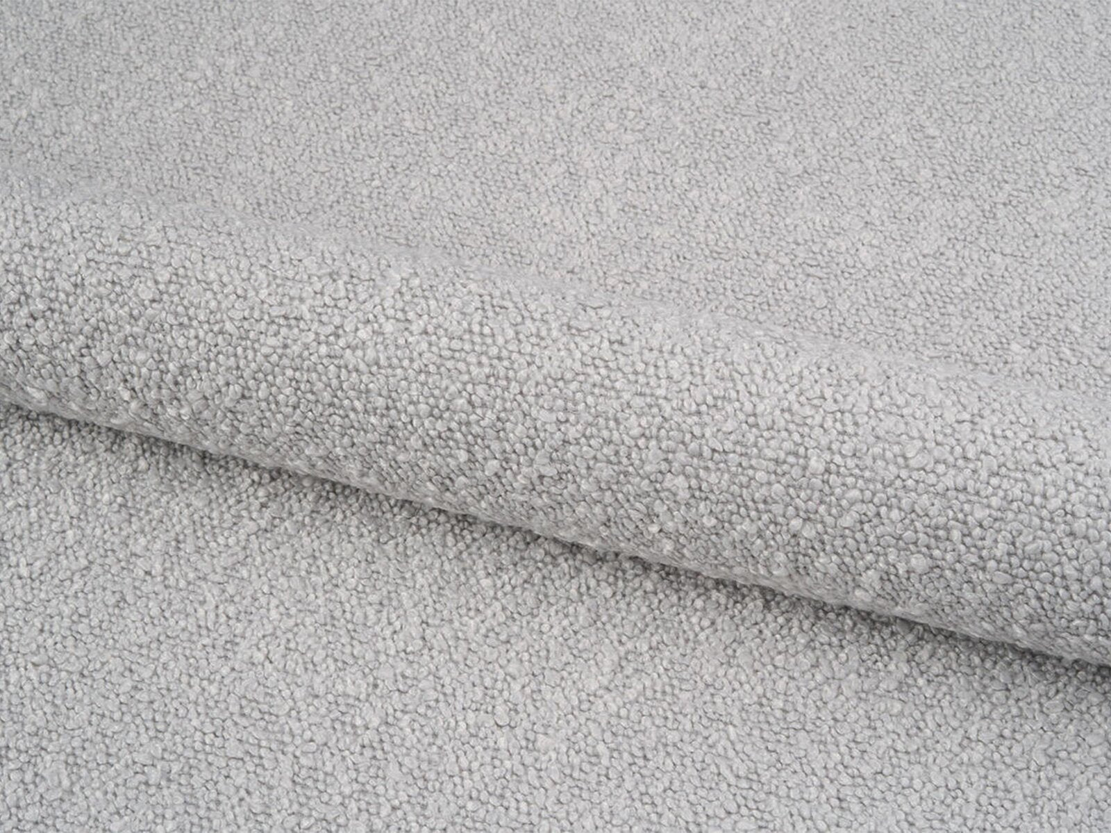 Micadoni Ecksofa Jodie 3-Sitzer Rechts Boucle Baloo Hellgrau