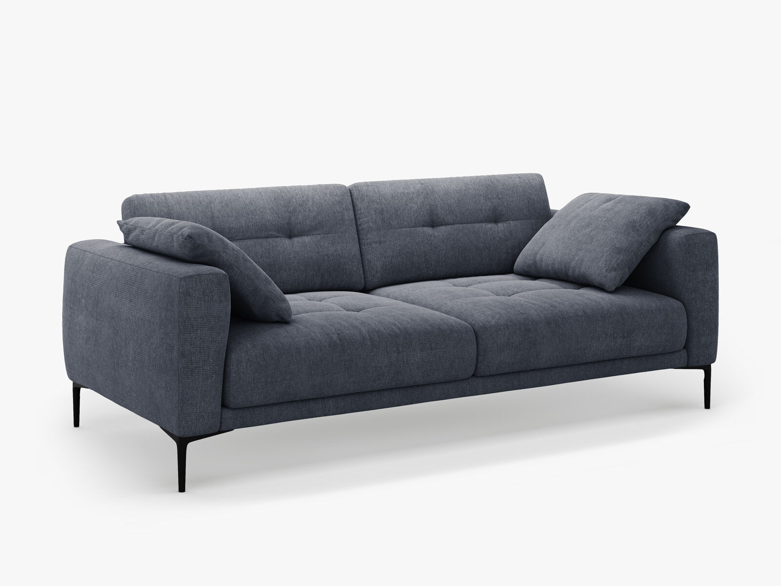 Micadoni Sofa Bemy 4-Sitzer Strukturierter Stoff Dunkelblau