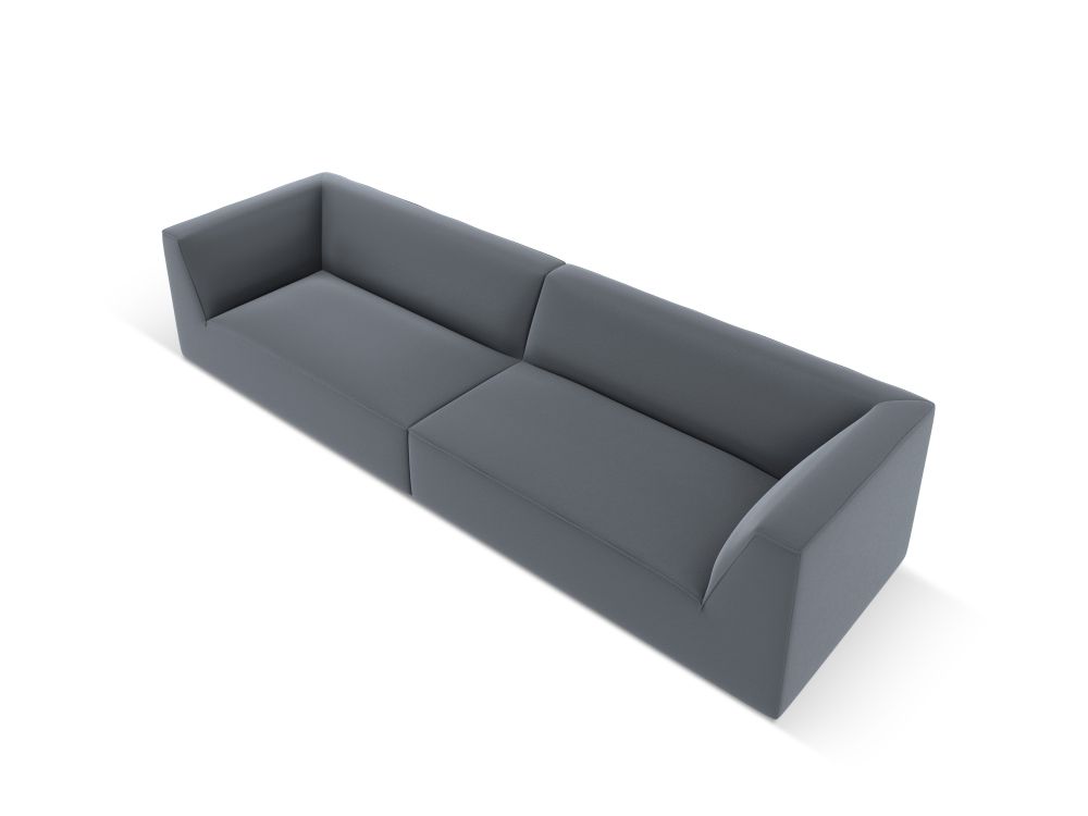 Cosmopolitan Design Sofa Siena 4-Sitzer Kunstleder Pacifico Dunkelblau