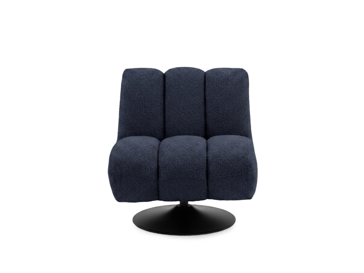 Bobochic Janissaire Sessel 79 × 89 cm Bouclé-Stoff Dunkelblau