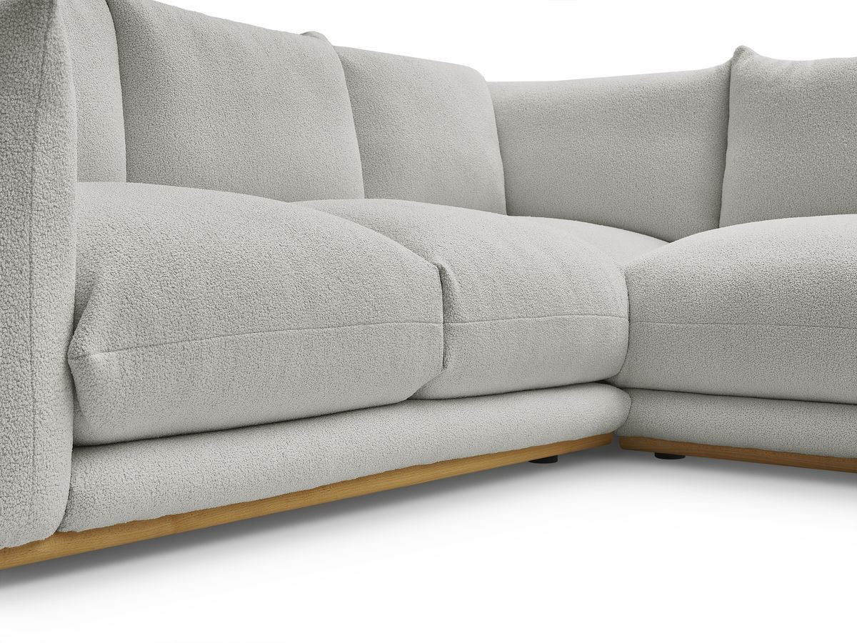 Bobochic Ernest Ecksofa Bouclé-Stoff Hellgrau