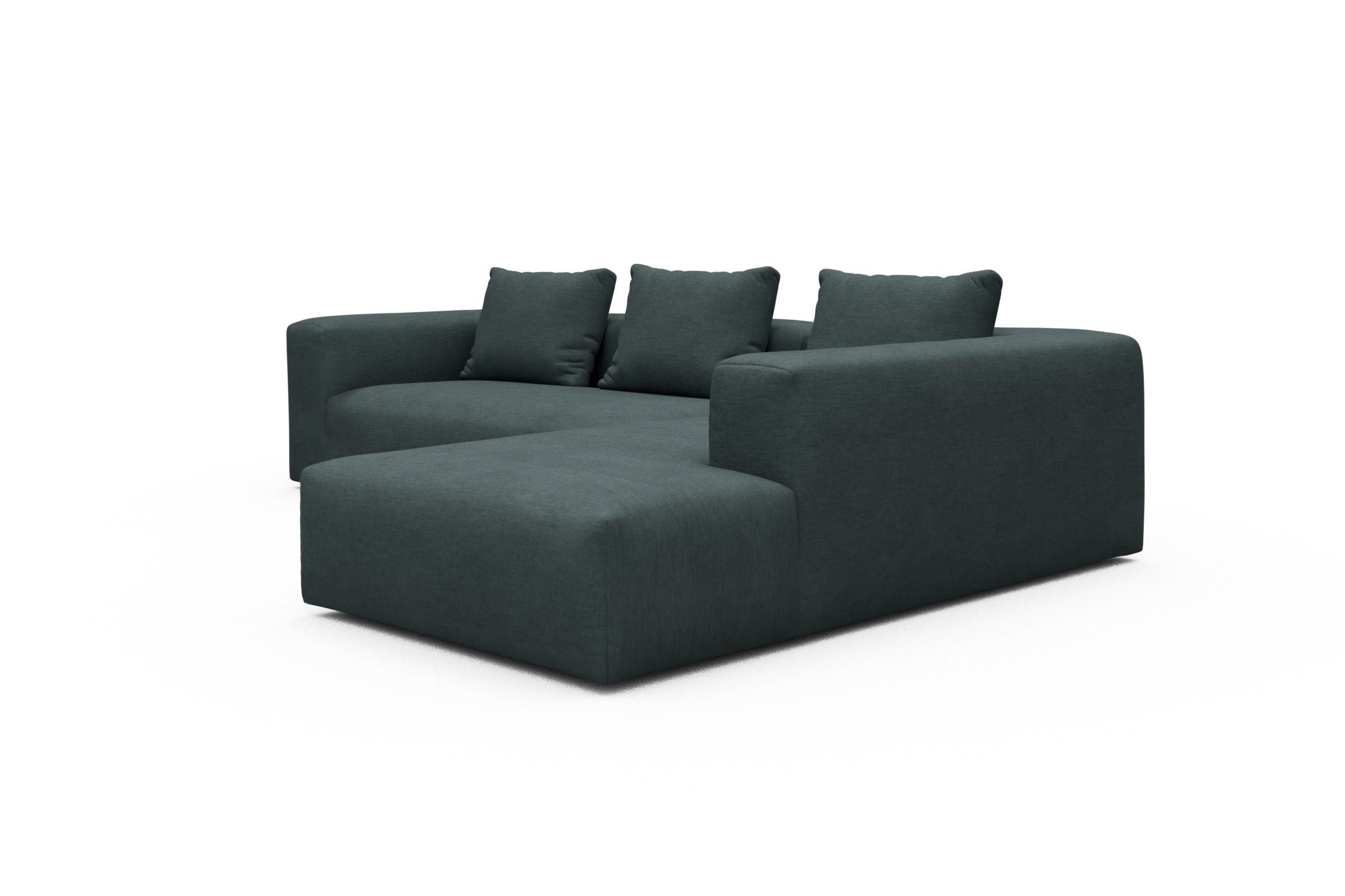 Ecksofa Fred Relax-Ecke rechts mit 2,5-Sitzer Vivus-Blue