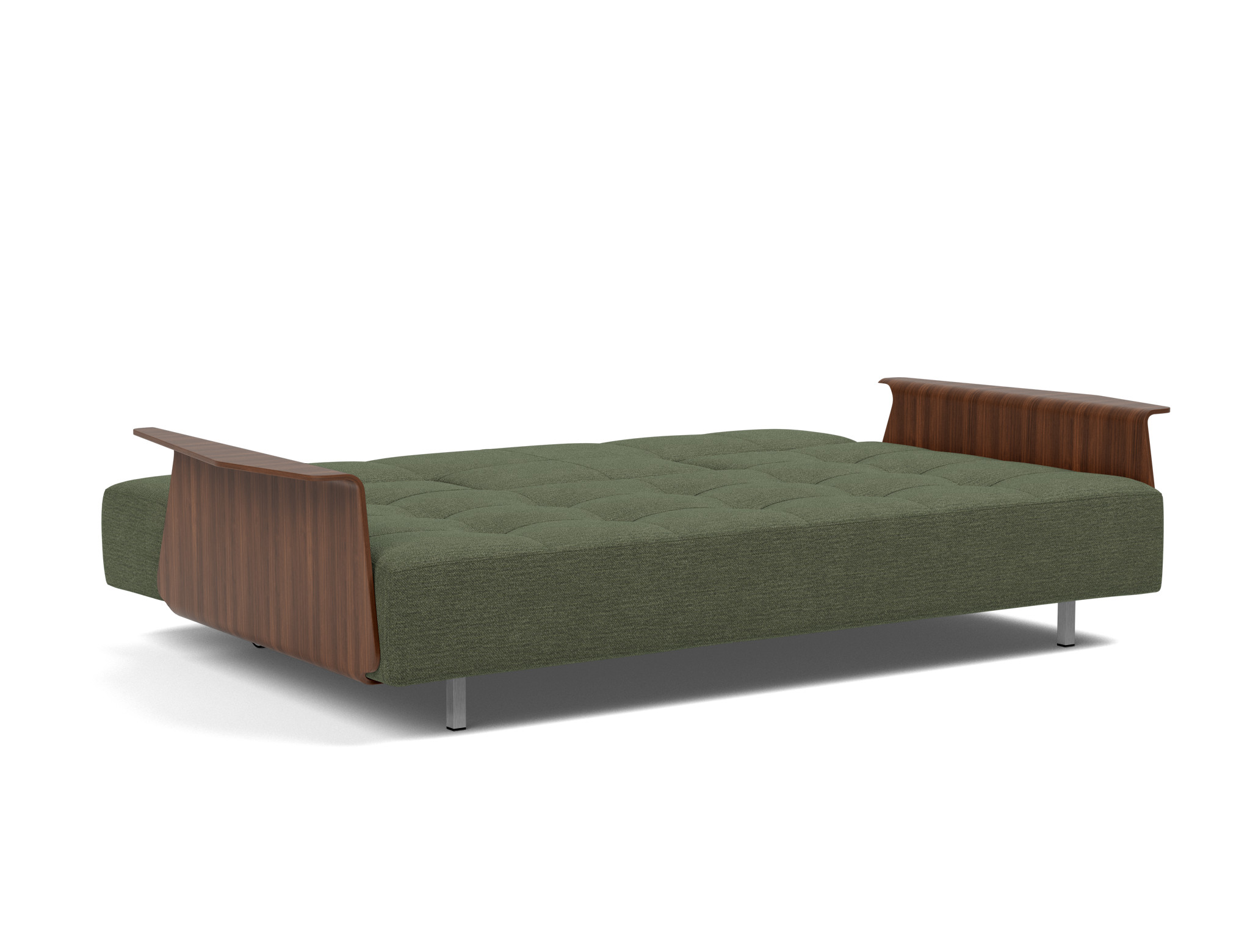 Schlafsofa Long Horn D.E.L. mit Armlehnen Strukturierter Stoff Taura 353-Forest