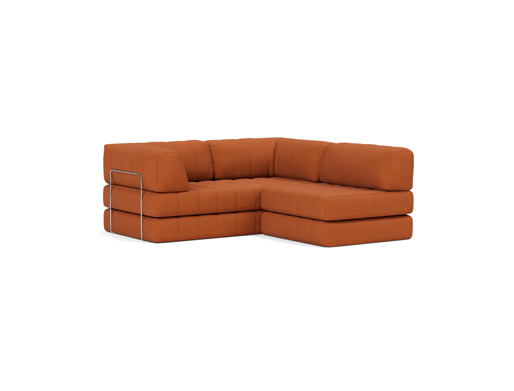 Schlafsofa CozyPad Grand mit Armlehnen Kord Corduroy 595-Burnt-Orange