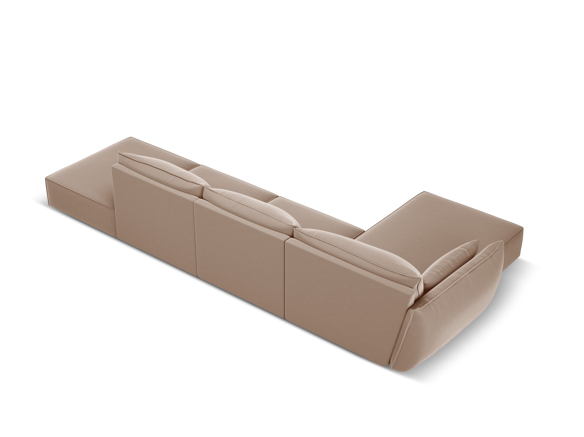Micadoni Ecksofa Kaelle 5-Sitzer Links Samt Beige