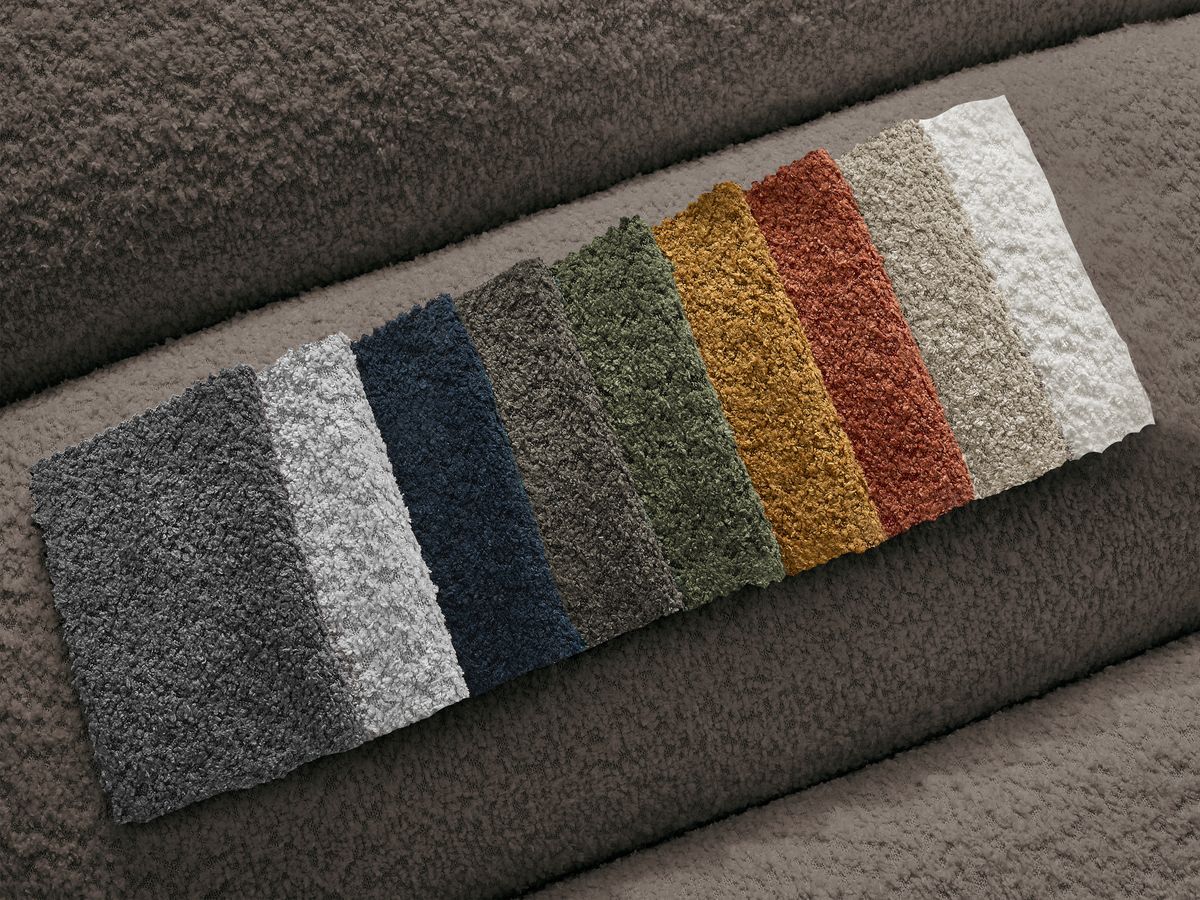 Bobochic Annecy Méridienne-Modul Bouclé-Stoff Braun Ecke rechts