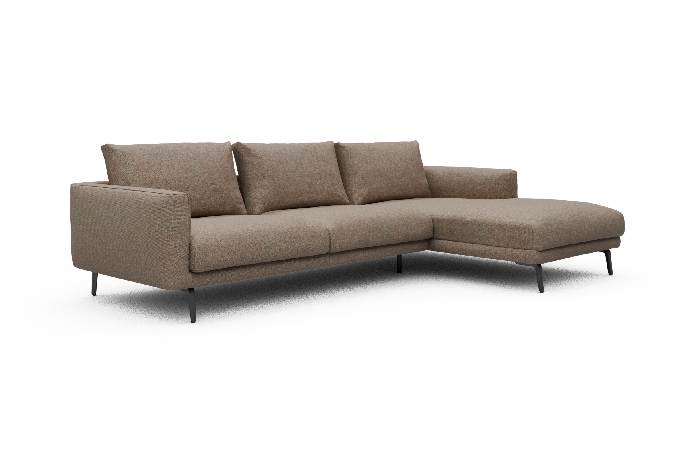 Ecksofa Karl Chaiselongue rechts mit 2,5-Sitzer Sama-Antelope