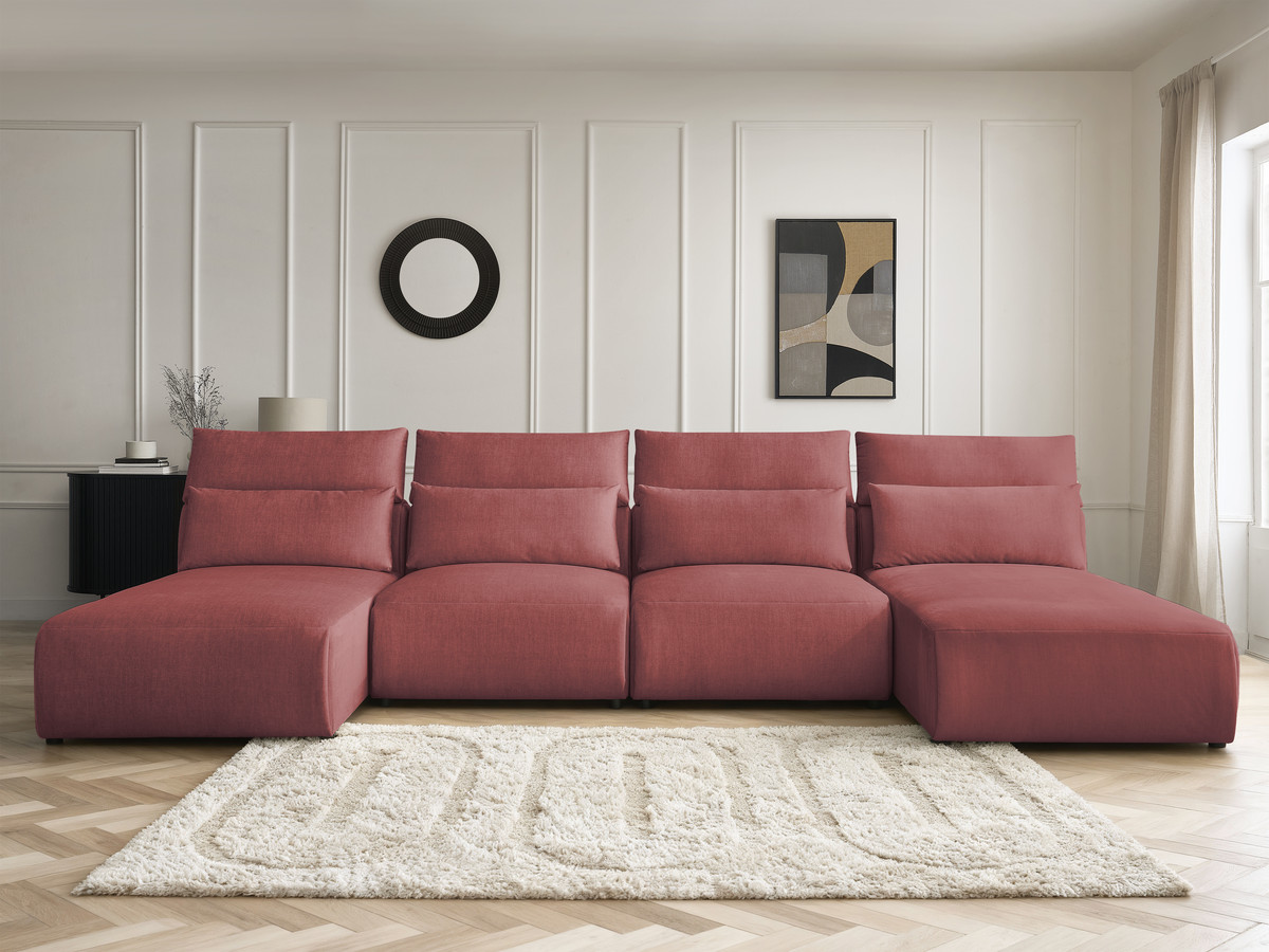 Bobochic Jana Wohnlandschaft Samt Orange