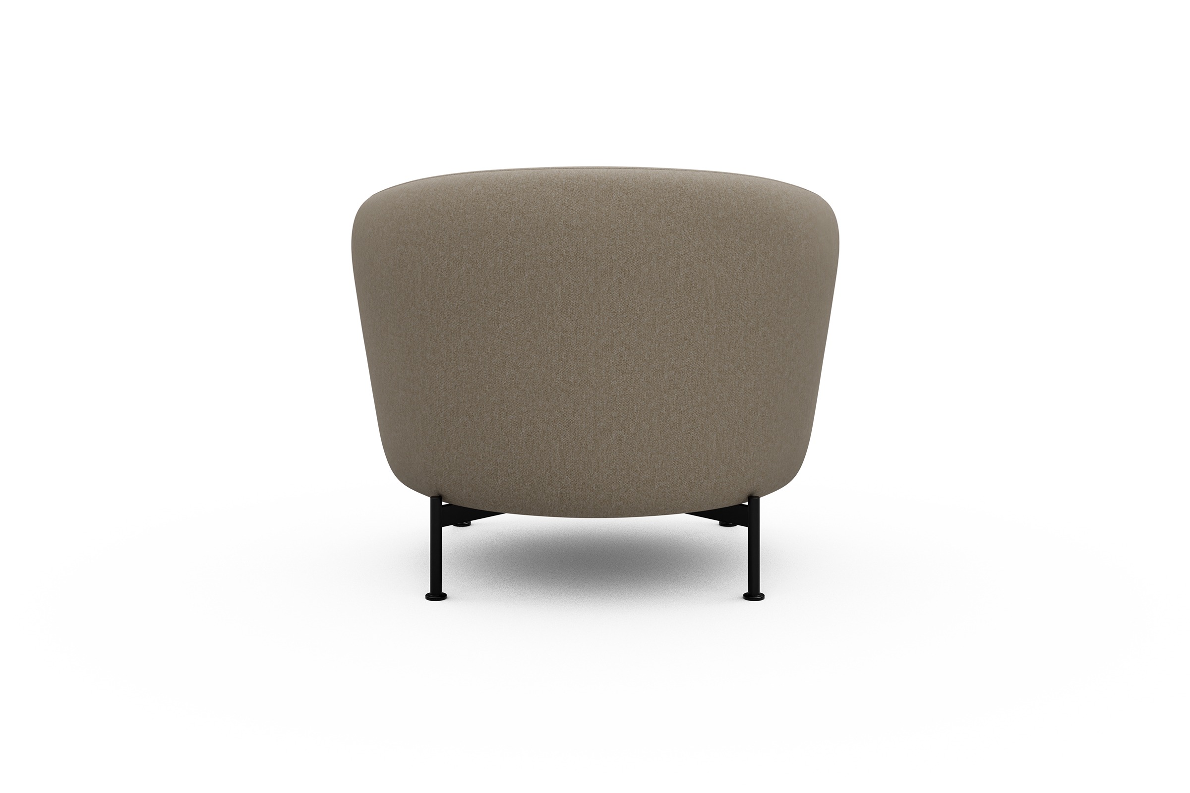 Sessel Ronda X-Metallgestell Schwarz Satya-Natural