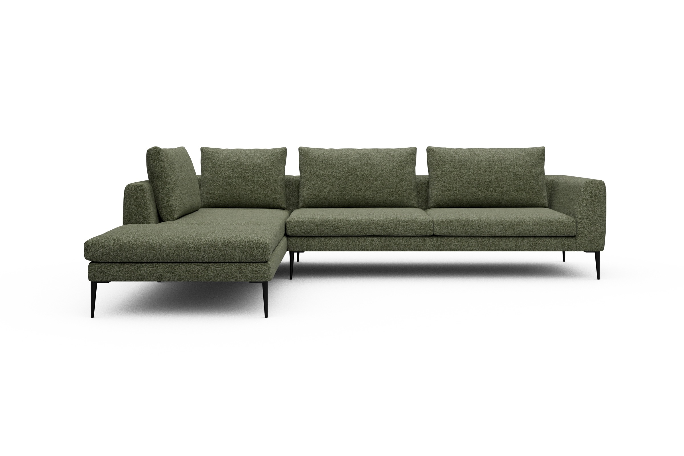 Skandi Home Ecksofa Paul Relax-Ecke rechts mit 3-Sitzer Carreno-Vivid-Green moebelfaktor