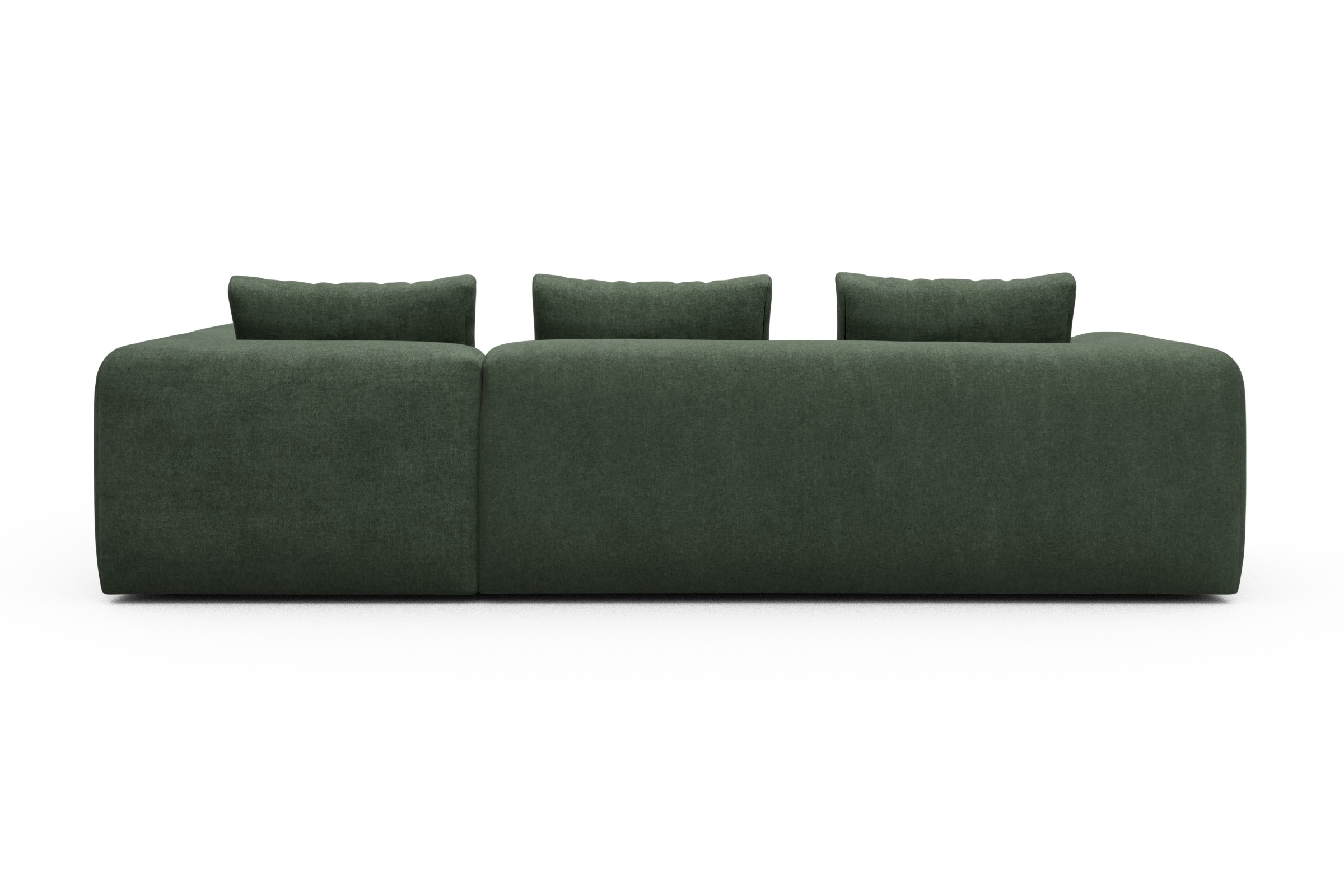 Ecksofa Fred 2x 2,5-Sitzer rechts offen Casone-Forest-Green