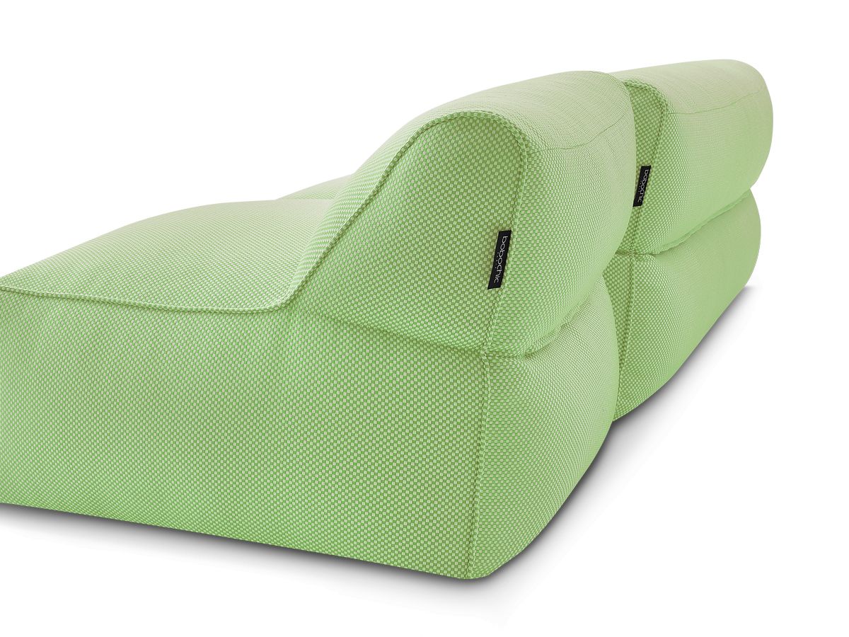 Bobochic Riviera Gartensofa 4-Sitzer Melange-Stoff Grün