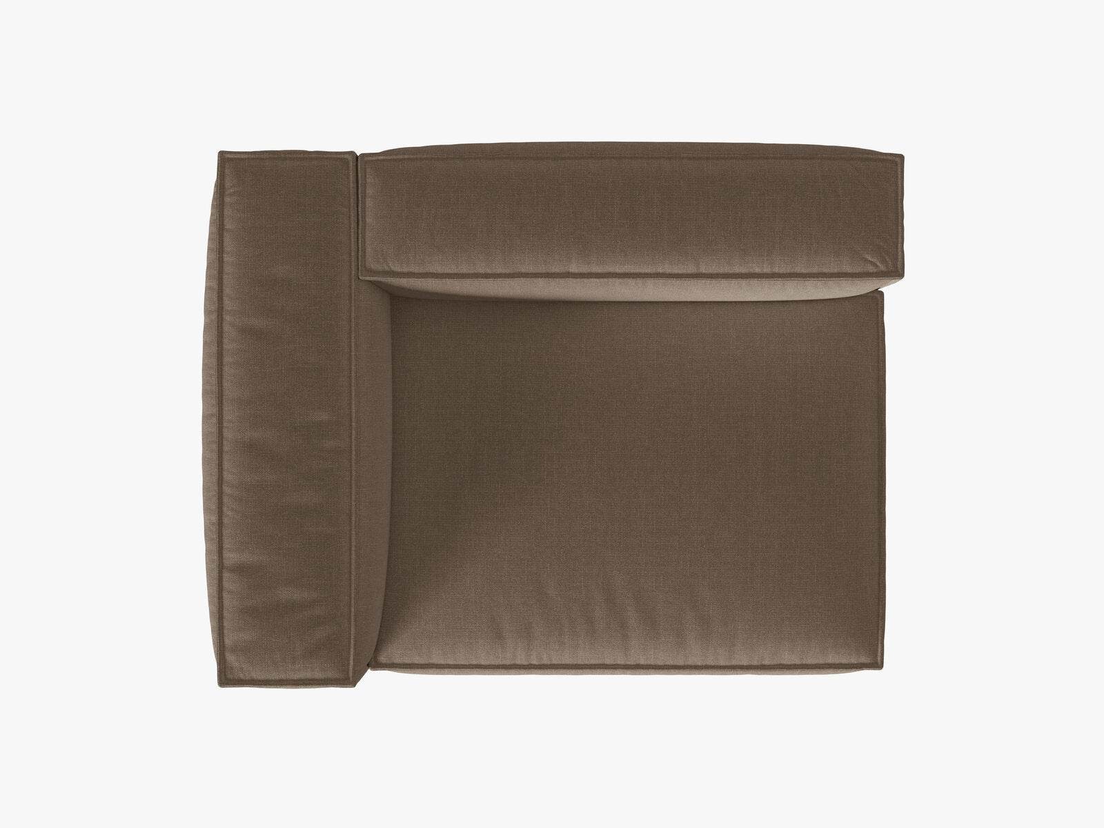 Micadoni Eckmodul Nuria 2-Sitzer Links Strukturierter Stoff Cappuccino