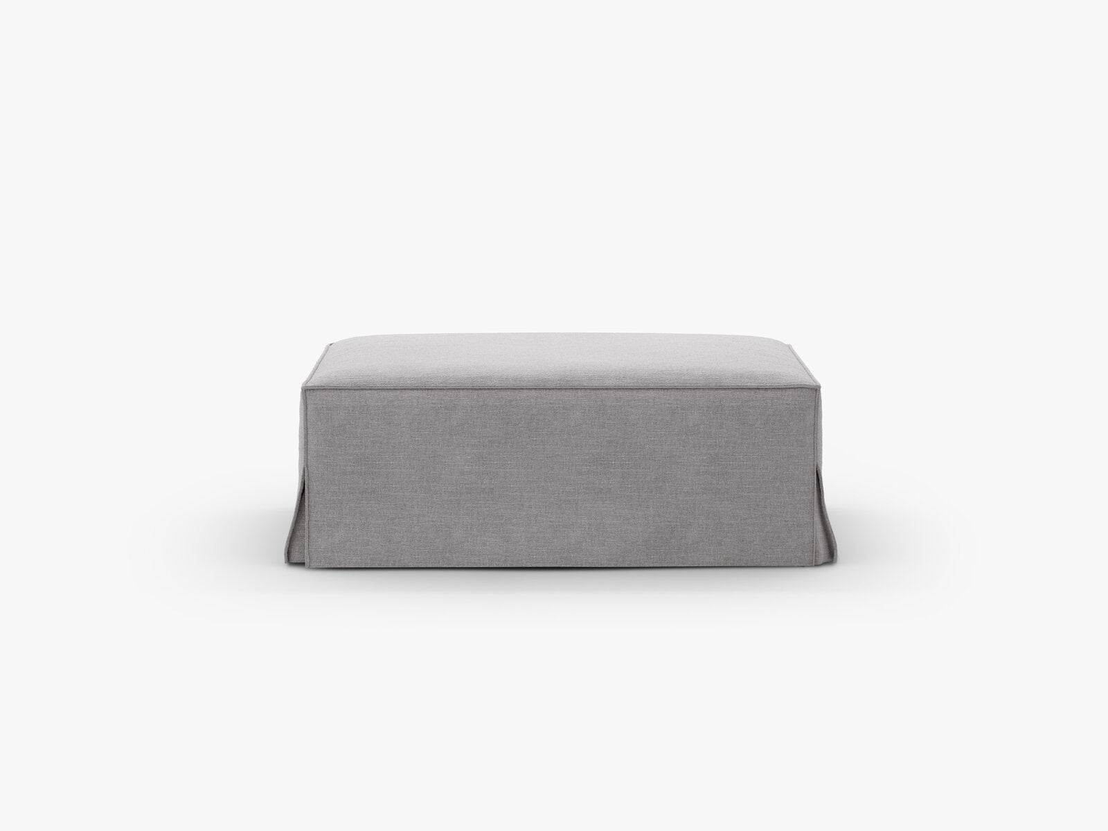Micadoni Hocker Jodie 1-Sitzer Strukturierter Stoff Lins Warmes Grau