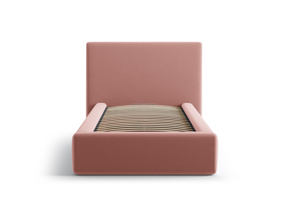 Cosmopolitan Design Stauraumbett mit Kopfteil Asti Samt Magic Velvet Rosa