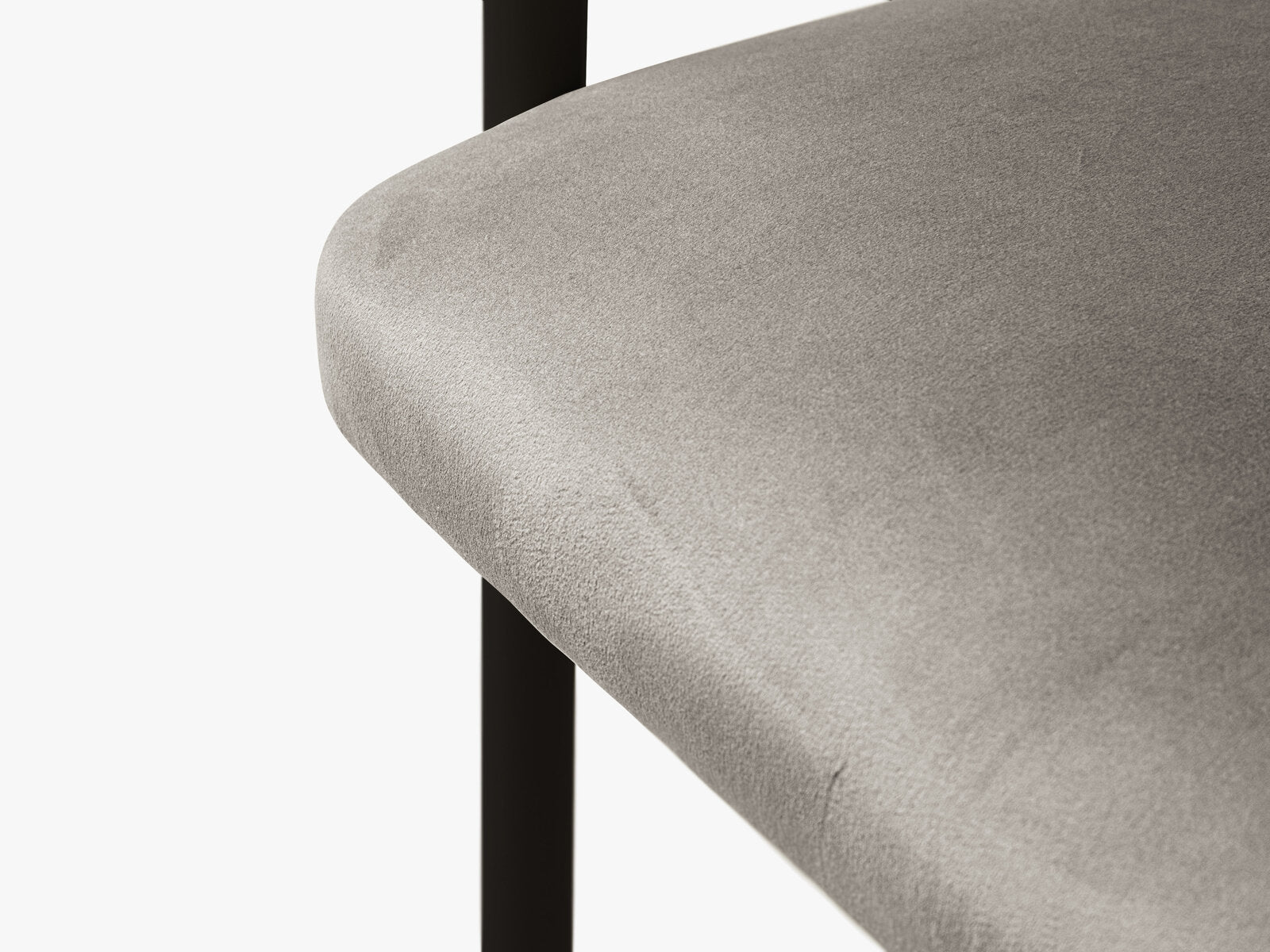 Micadoni Lea Samtiger Stuhl Samt Magic Velvet Dunkelgrau Black