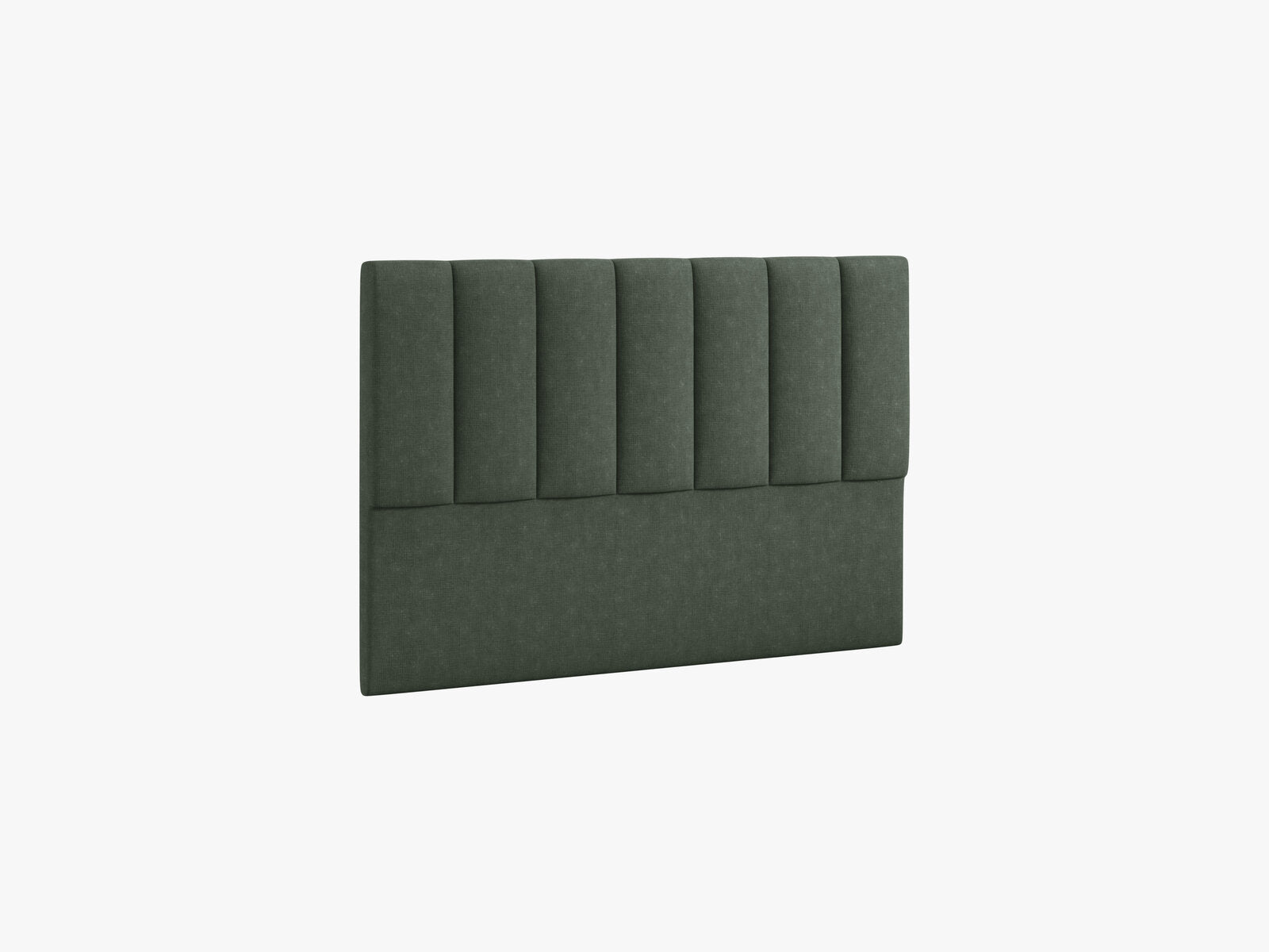 Micadoni Marl Samtiger Kopfteil 140 cm (H 95 cm) Strukturierter Stoff Liberty Moosgrün 140x95