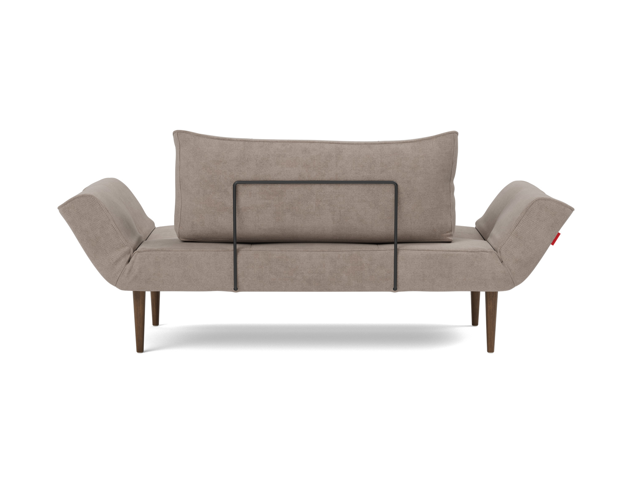 Tagesbett Zeal Kord Cordufine 318-Beige Beine Styletto Eiche dunkel