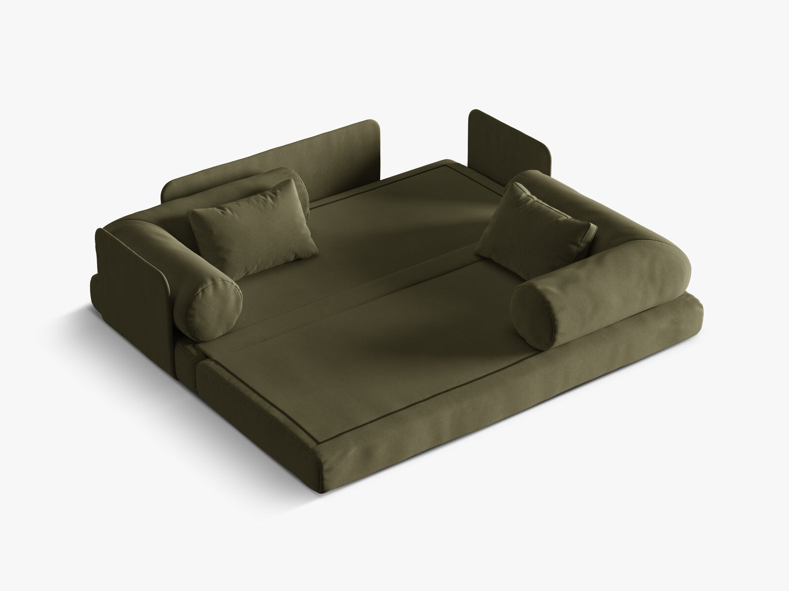 Micadoni Sofa Dreamy 3-Sitzer mit Schlaffunktion Samt Salvador Grün