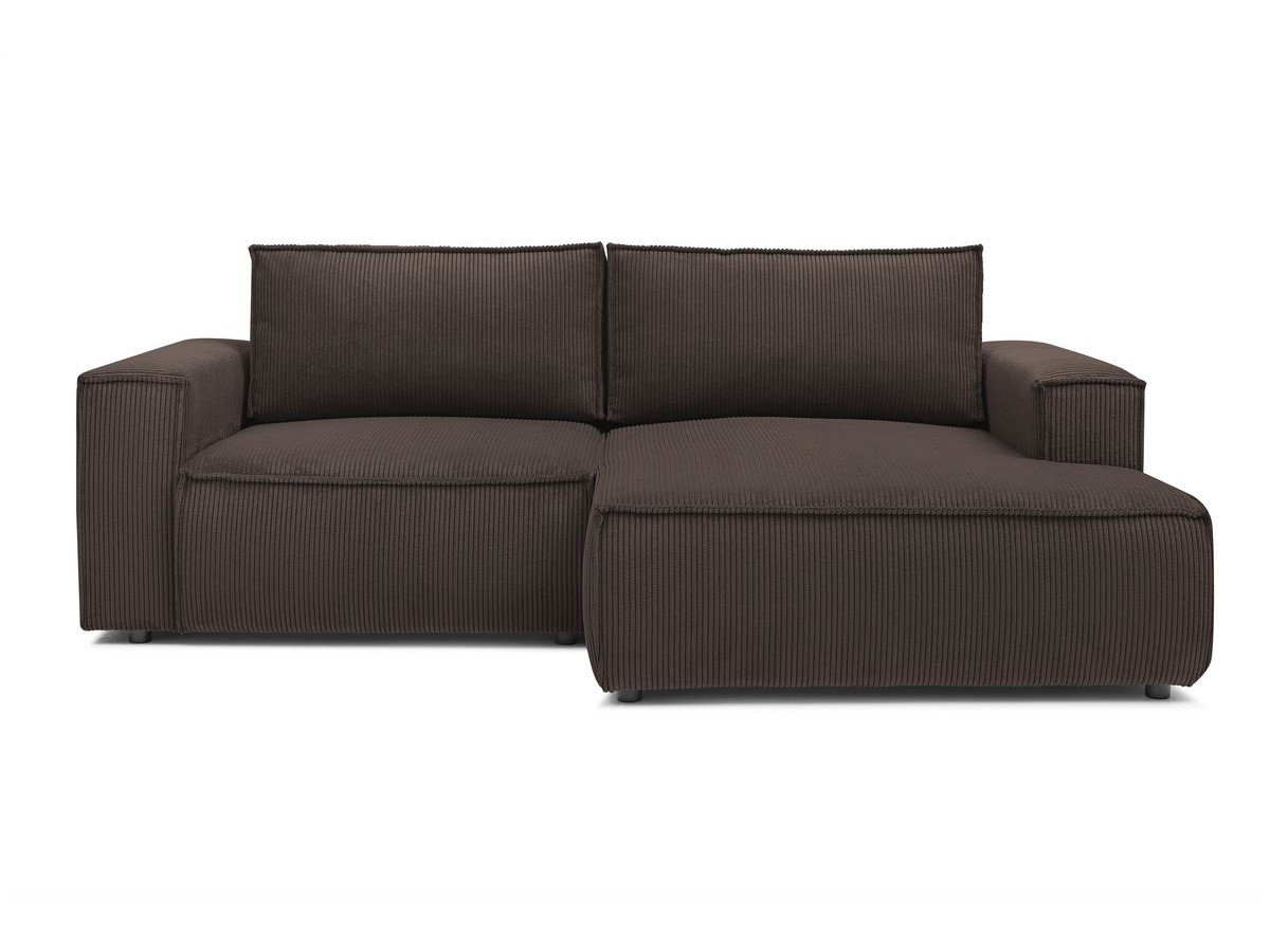Bobochic Nihad Ecksofa Cordsamt Braun Ecke rechts